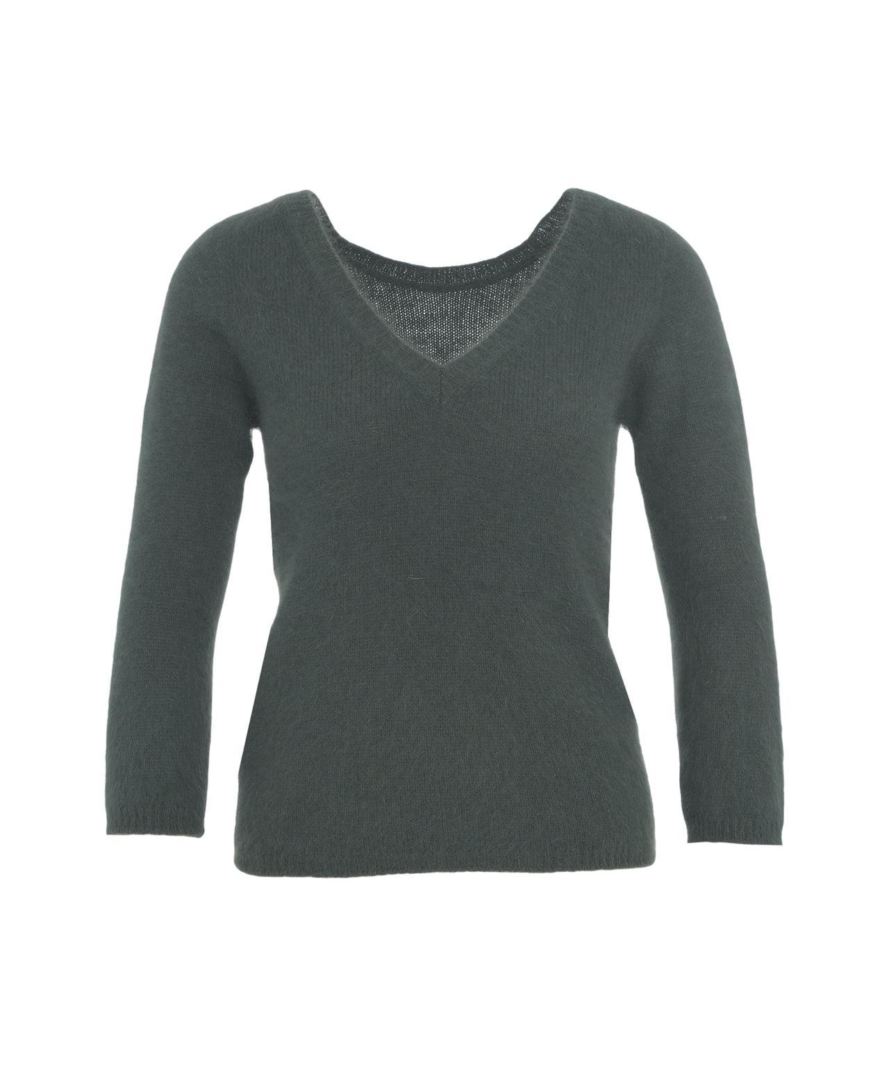 Knitted Sweater with V-Neck Product Image