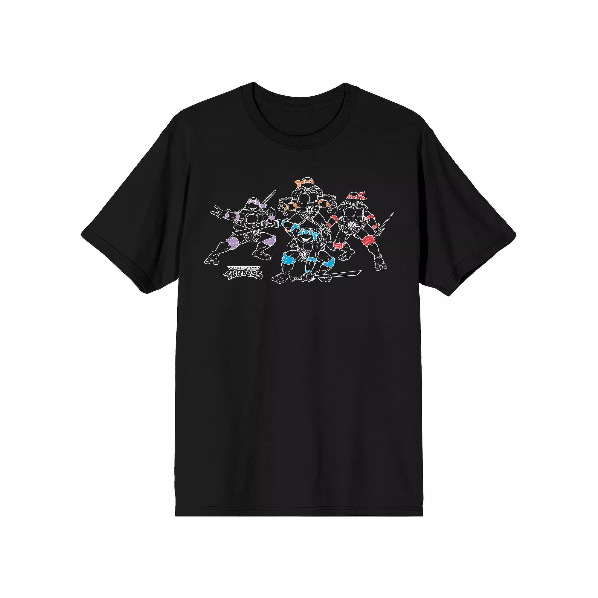 Men's Teenage Mutant Ninja Turtles Classic Retro Cartoon Graphic Tee,  Product Image