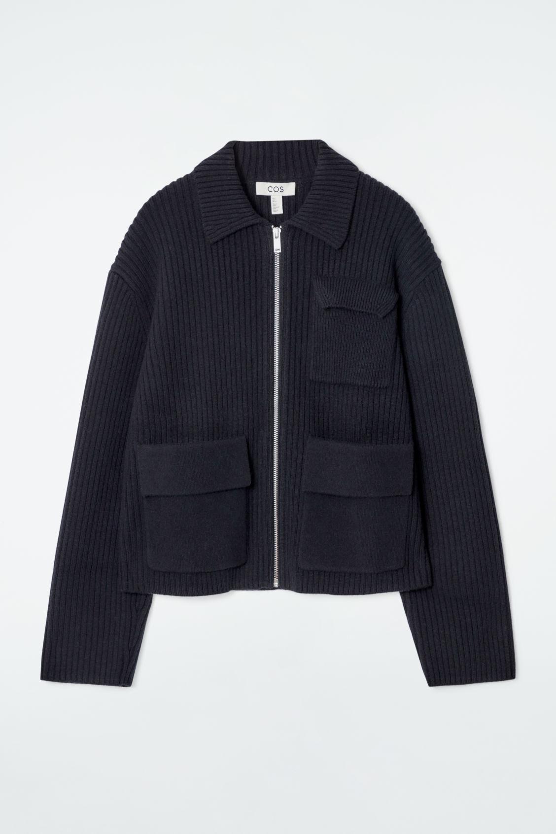 RIBBED MERINO WOOL UTILITY JACKET Product Image