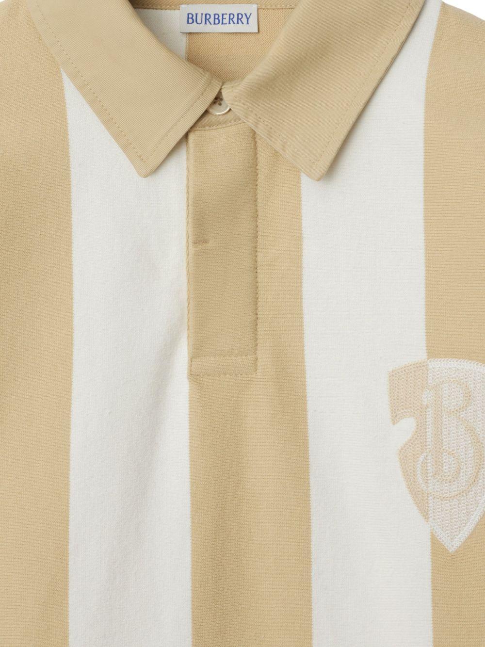 striped cotton polo shirt Product Image