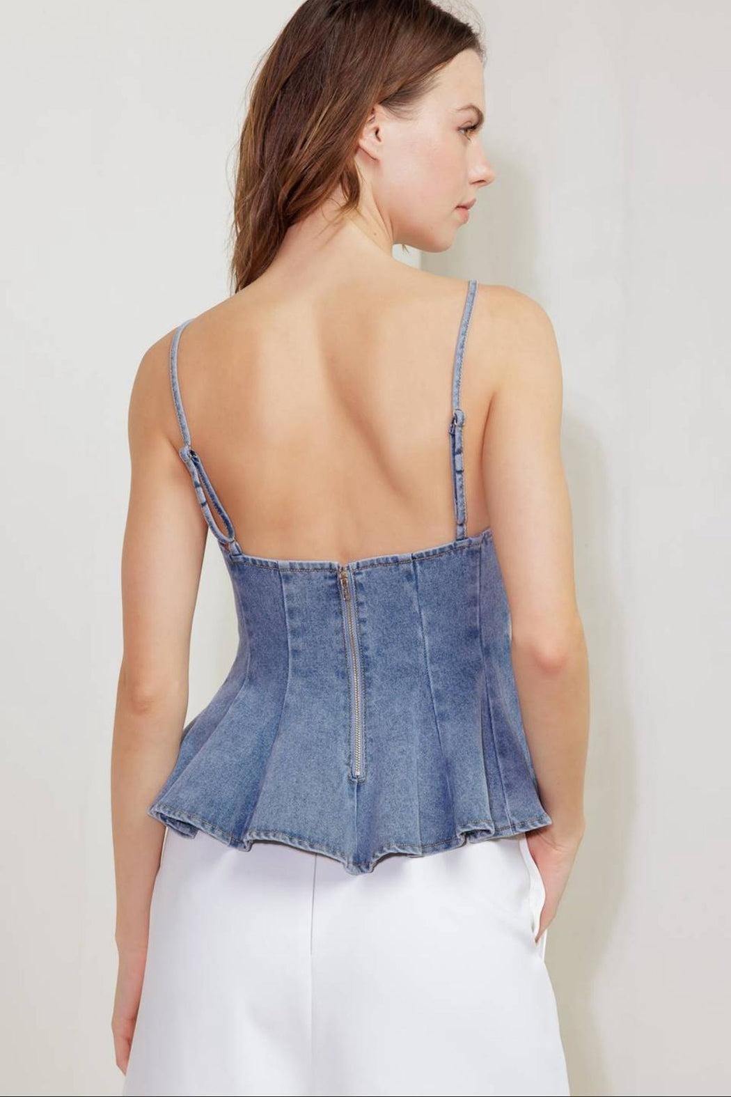 Washed Denim Top Product Image