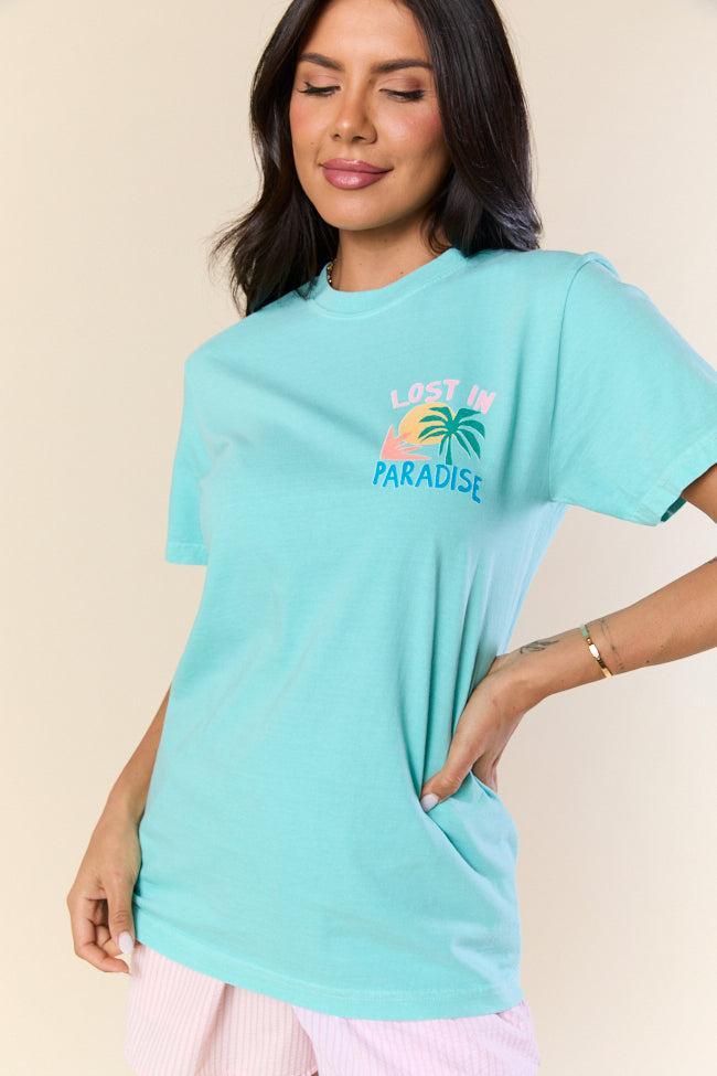 Lost In Paradise Mint Graphic Tee Product Image