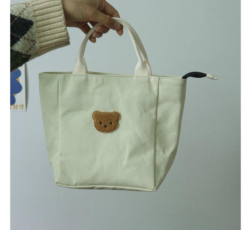 Bear Embroidered Lunch Bag Product Image