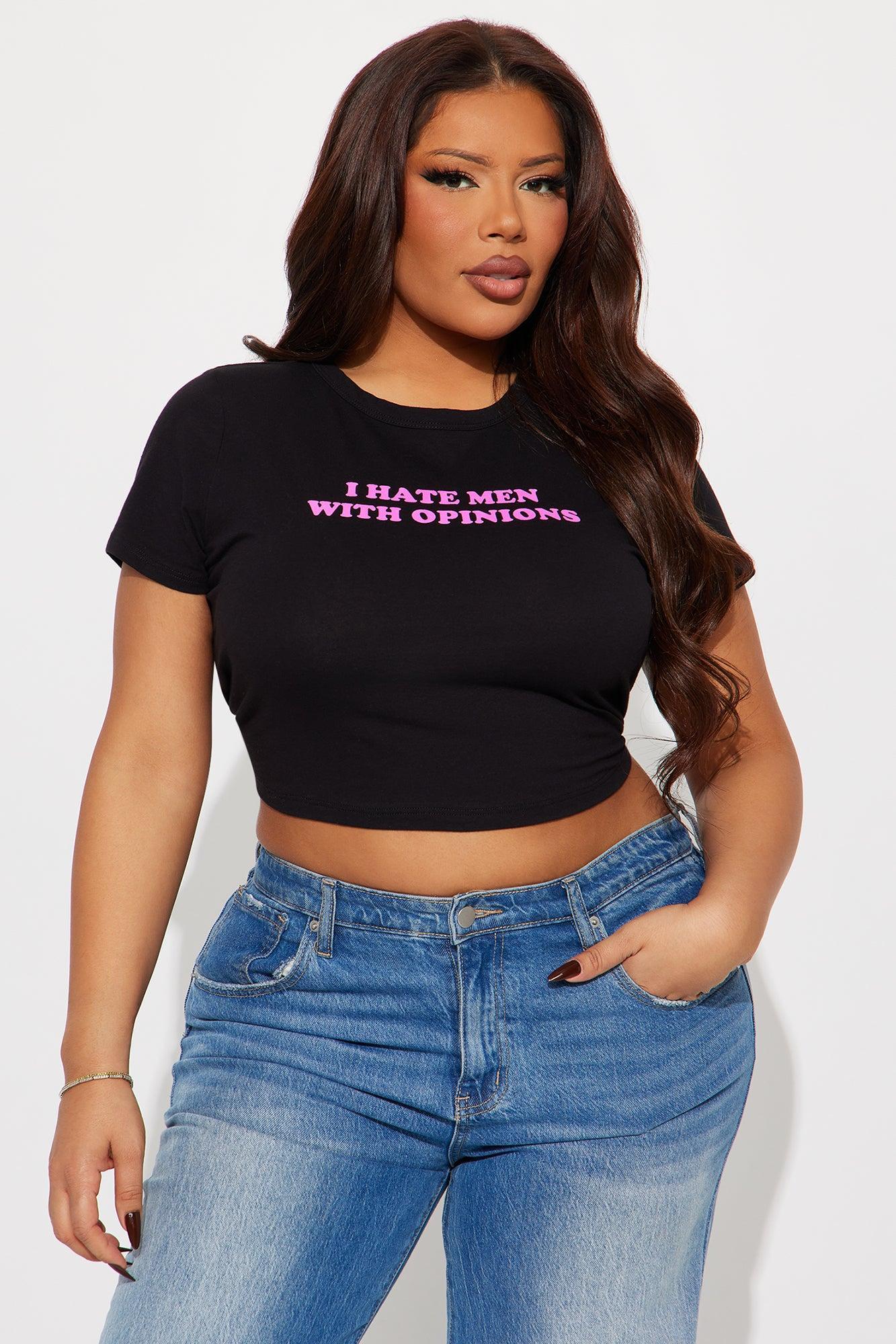 Men With Opinions Baby Tee - Black Product Image