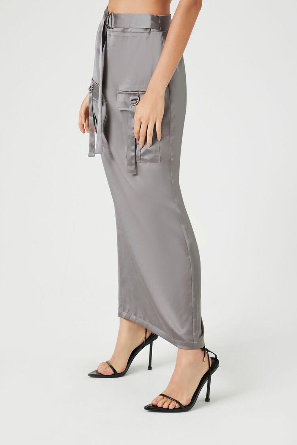 Satin Cargo Maxi Skirt | Forever 21 Product Image