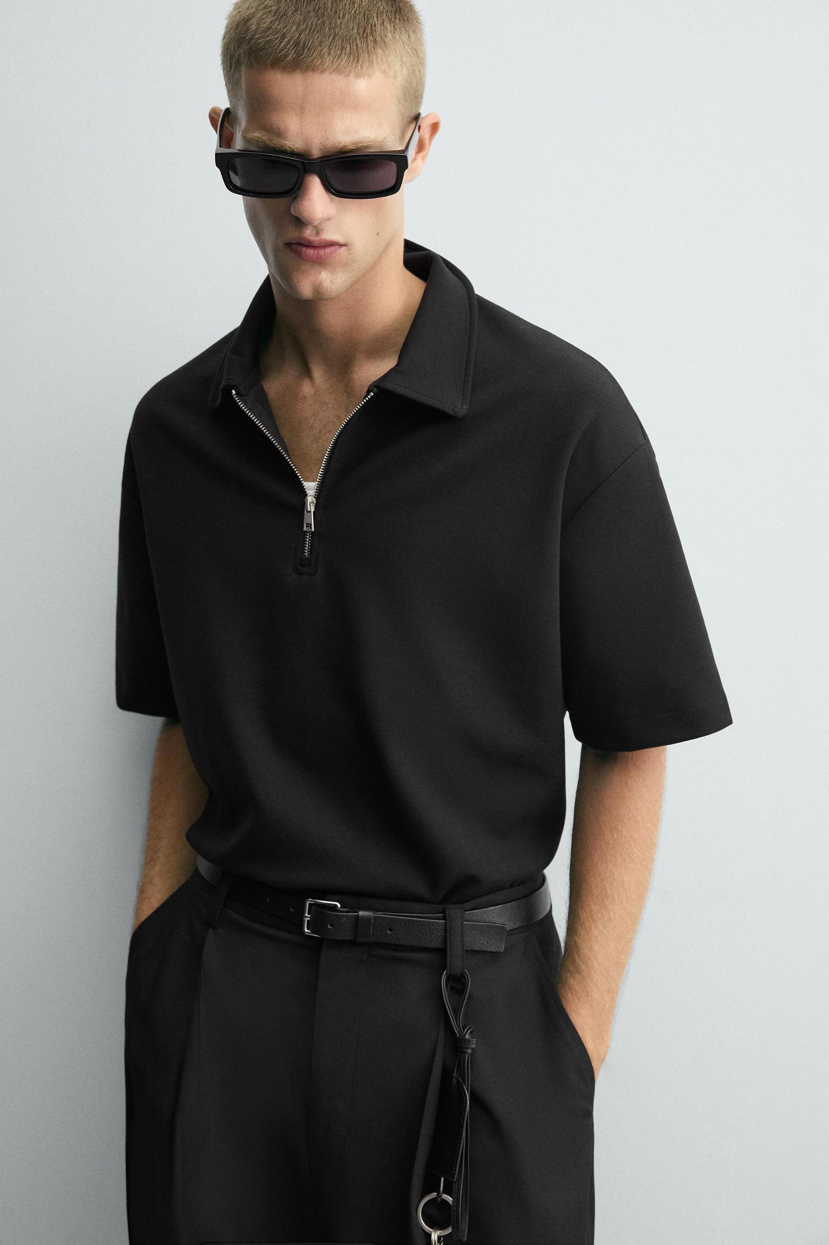 INTERLOCK ZIP POLO SHIRT Product Image