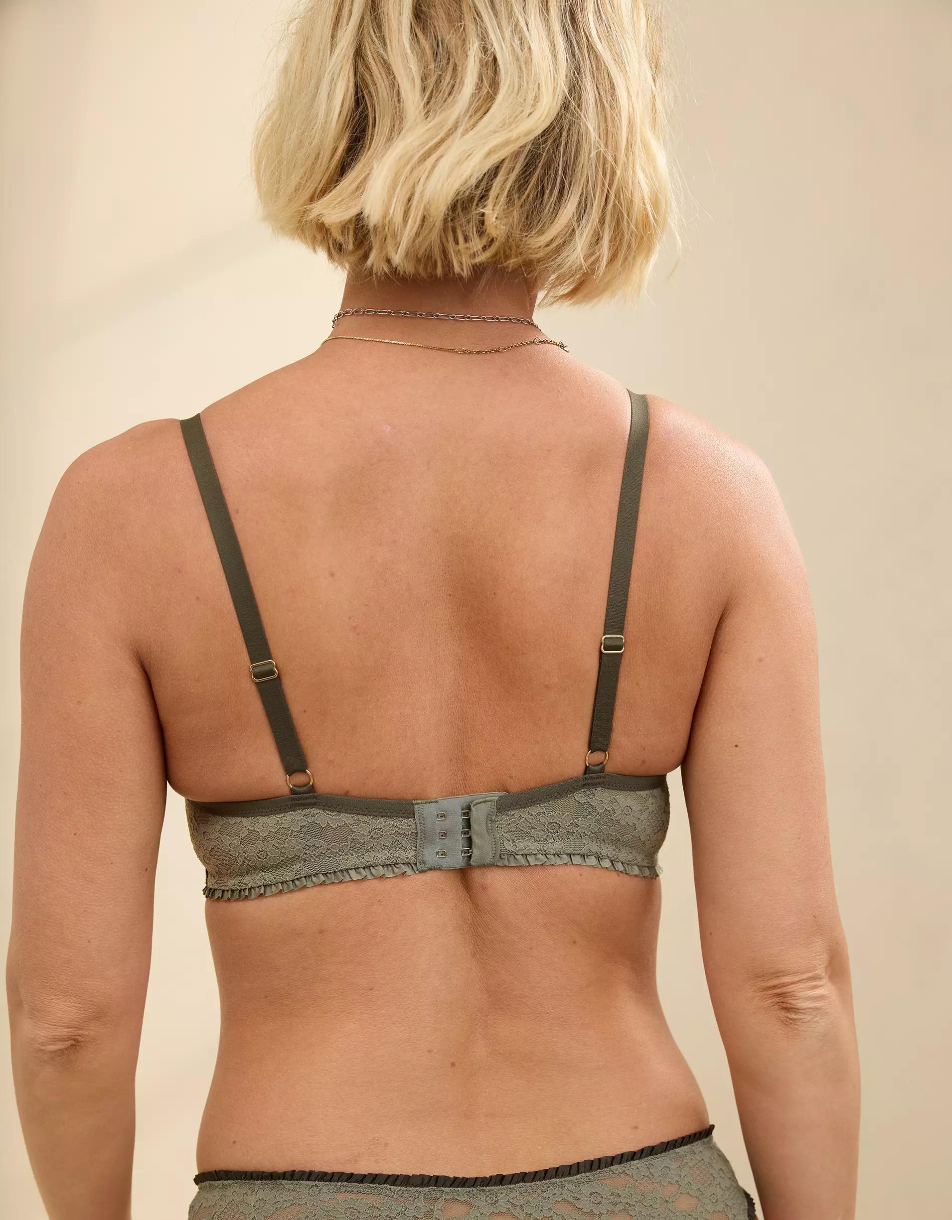 Show Off Vintage Lace Plunge Push Up Bra Product Image