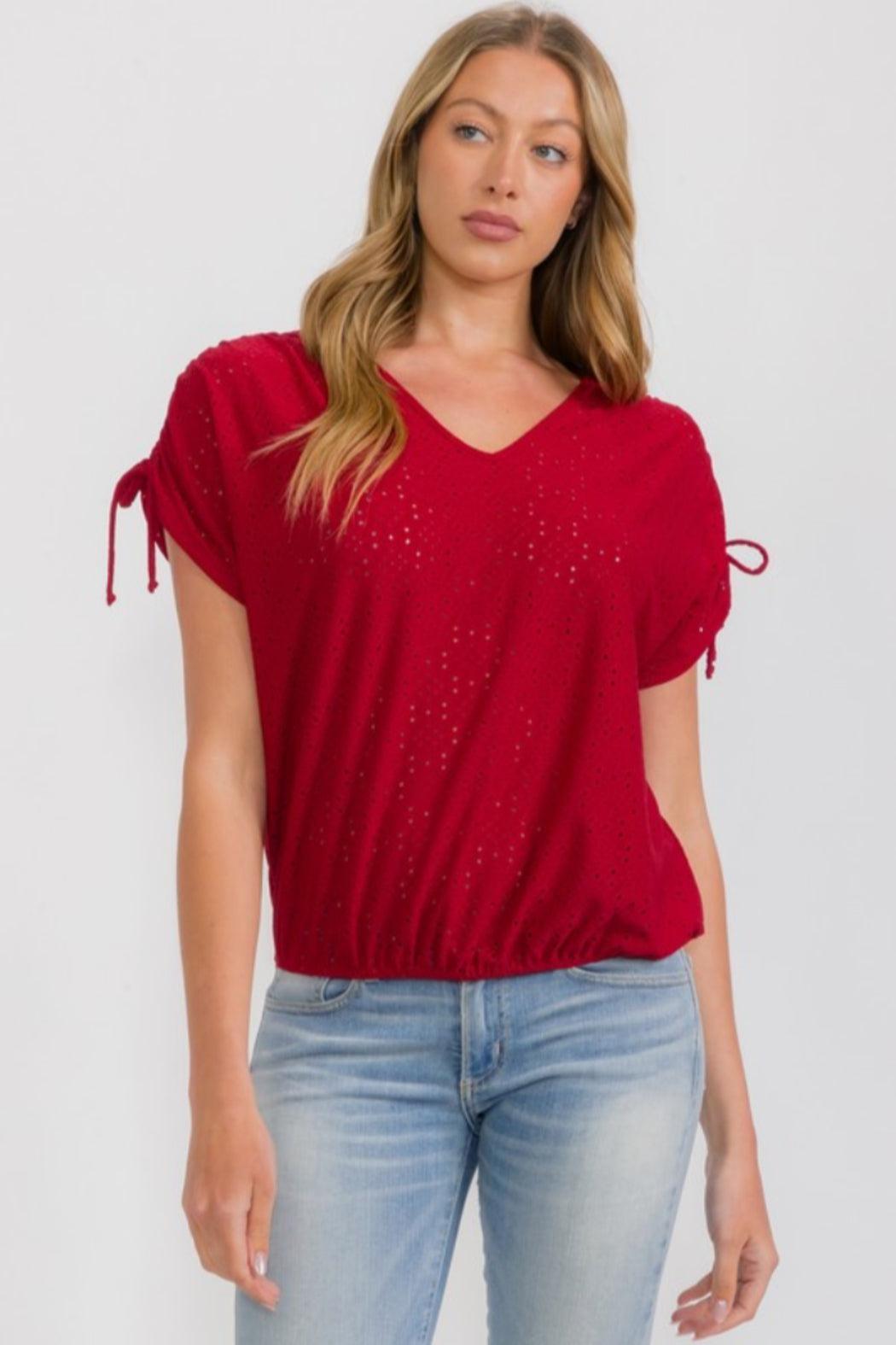 Ruched Shoulder Top Product Image