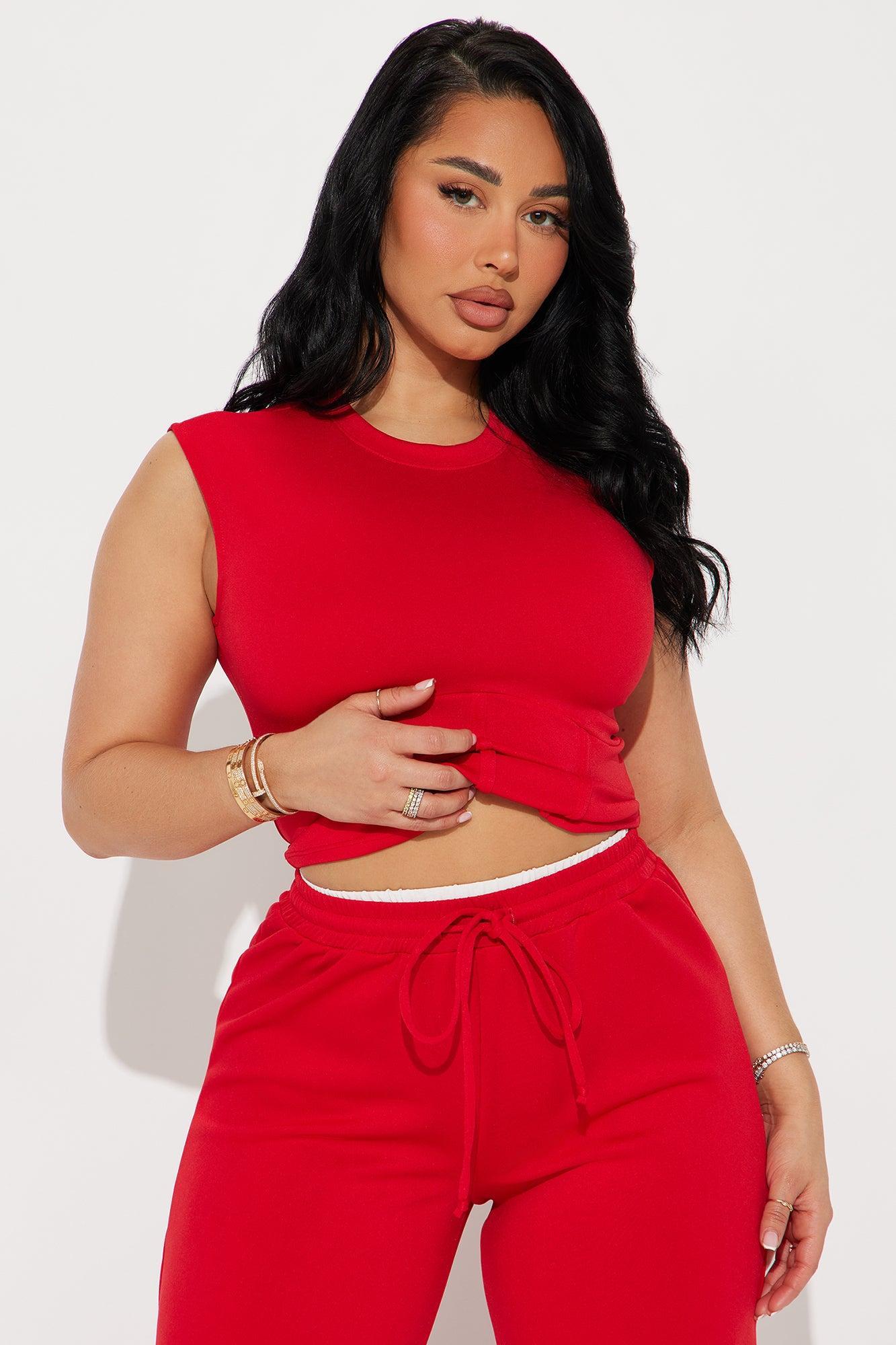 Comfy Escape Pant Set - Red Product Image