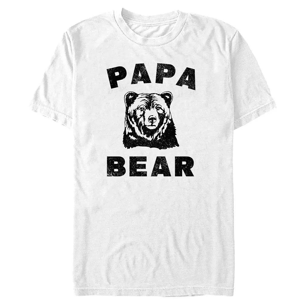 Big & Tall Papa Bear Graphic Tee, Men's, Size: XL Tall, White Product Image