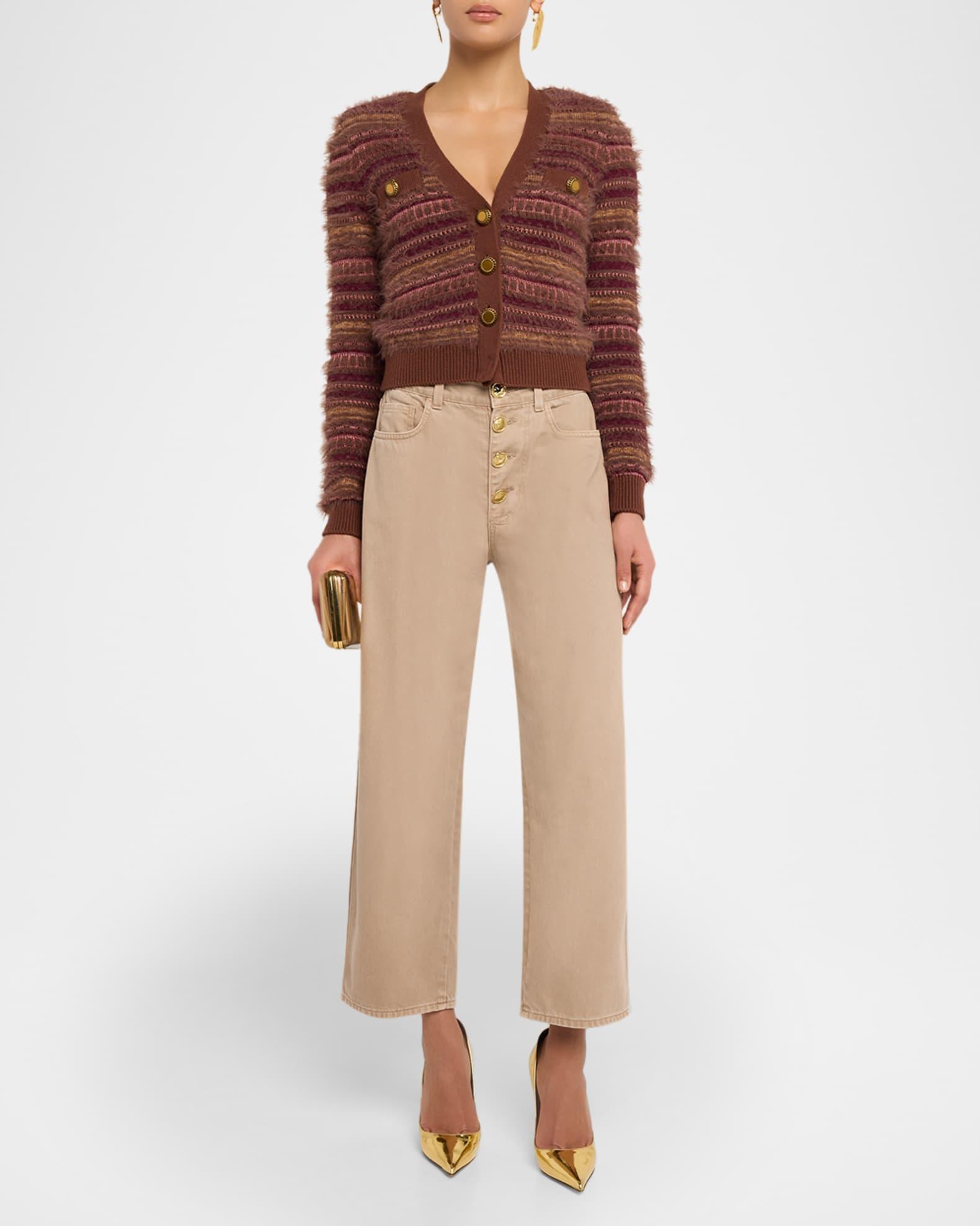 Liora High-Rise Wide Cropped Jeans Product Image