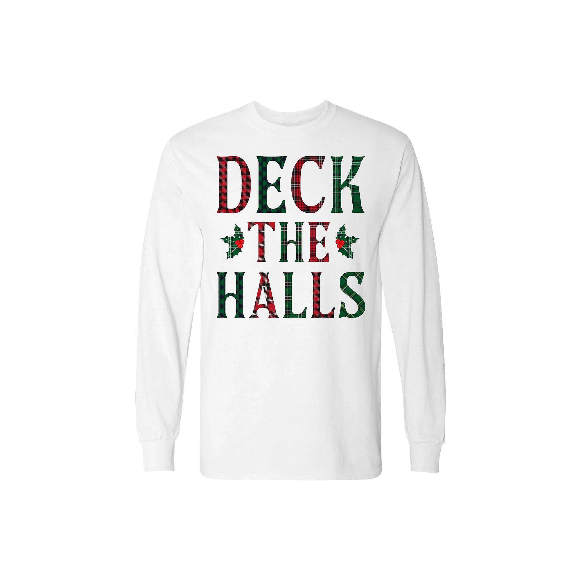 Men's Christmas Deck The Halls Long Sleeve Graphic Tee, Adult Unisex,  Product Image