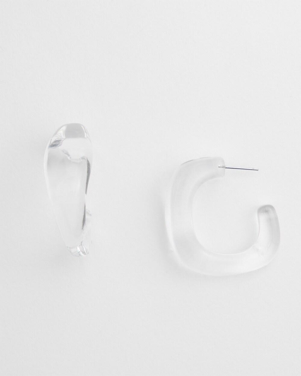 No Droopu2122 Clear Lucite Square Hoops Product Image