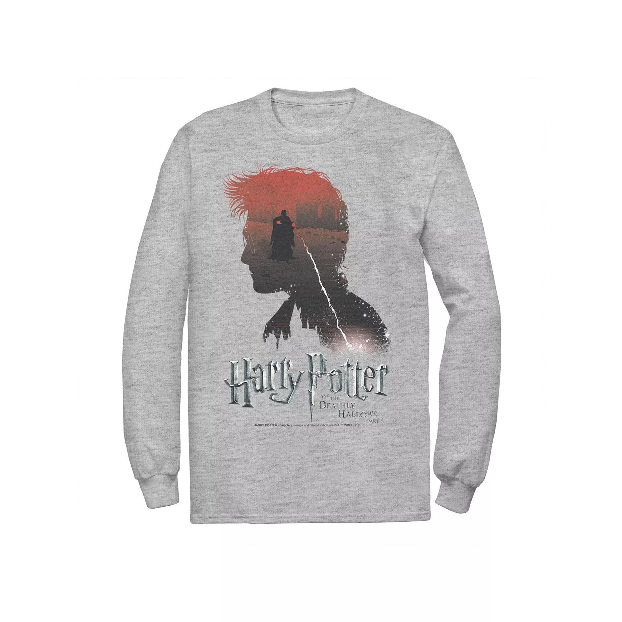 Men's Harry Potter Deathly Hallows Voldemort Silhouette Fill Tee,  Product Image