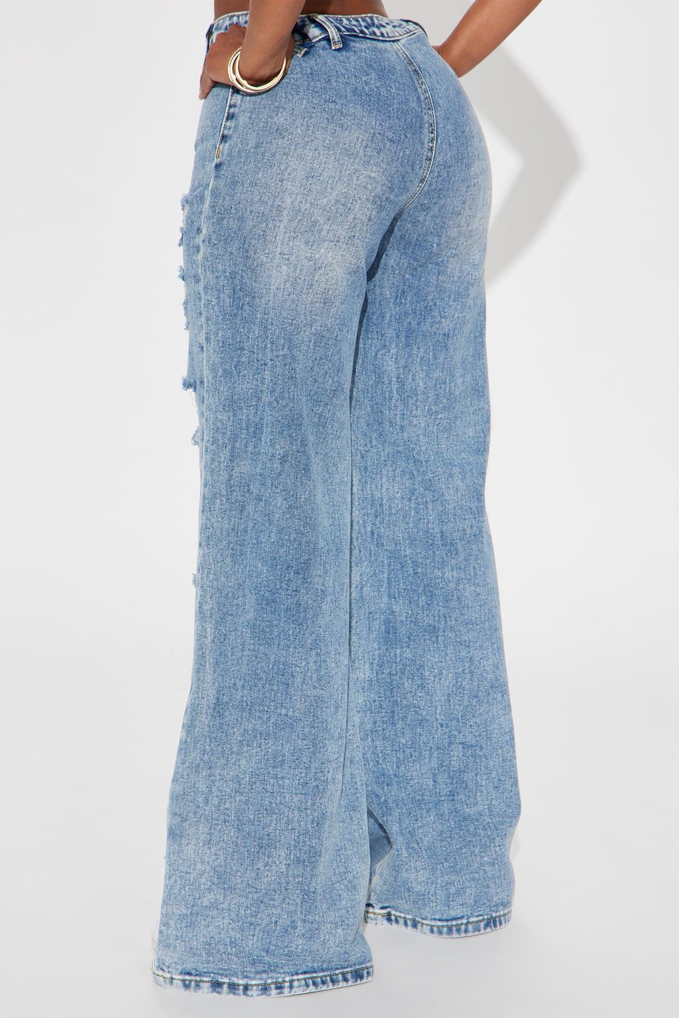 Wouldn't Change A Thing Ripped Baggy Jeans - Light Wash Product Image