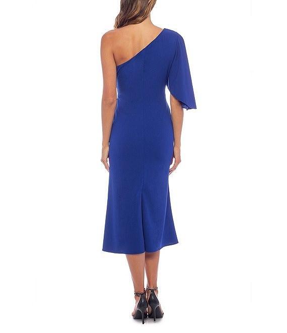 Marina One Shoulder 3/4 Sleeve Midi Dress Product Image