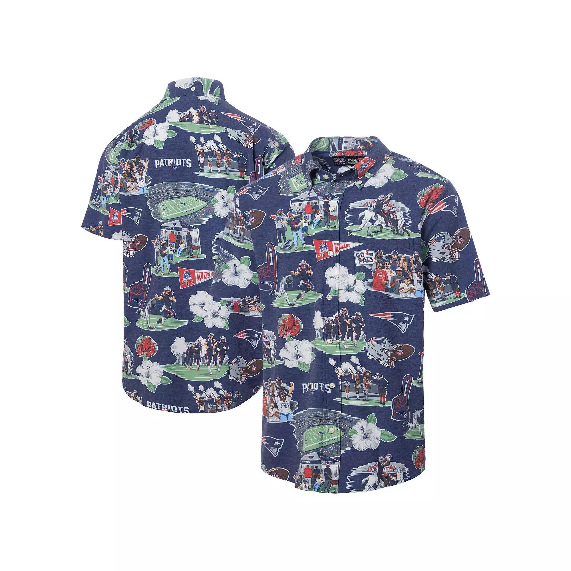Men's Reyn Spooner Navy New England Patriots Scenic Button-Down Shirt,  Product Image