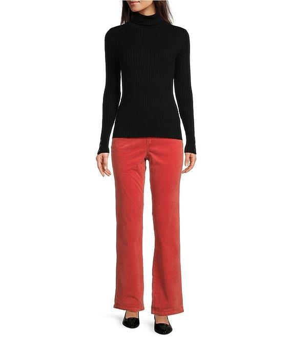 J.McLaughlin Arlette Solid Ribbed Knit Long Sleeve Turtleneck Sweater Product Image