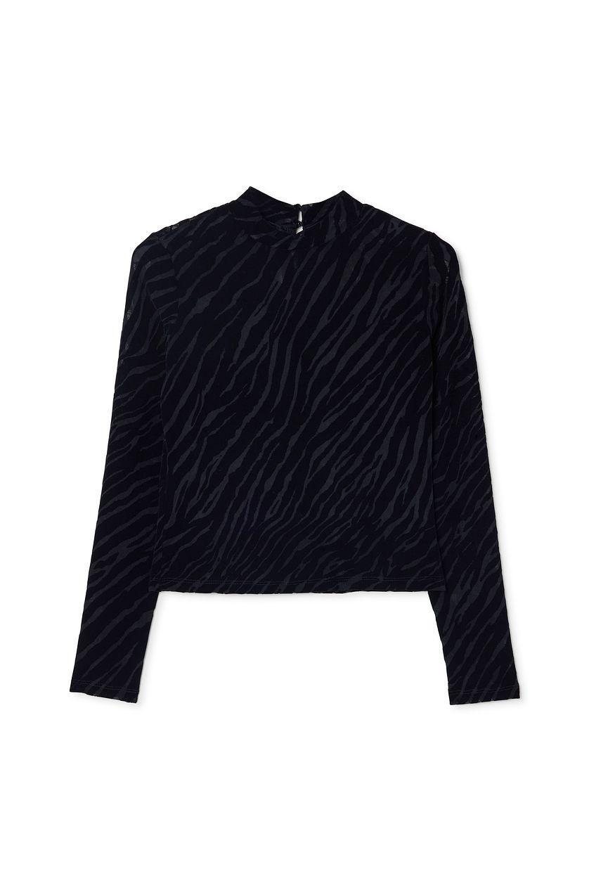 High Neck Burn Out Velvet Top Product Image