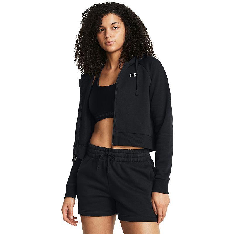 Womens UA Rival Fleece Crop Full-Zip Product Image