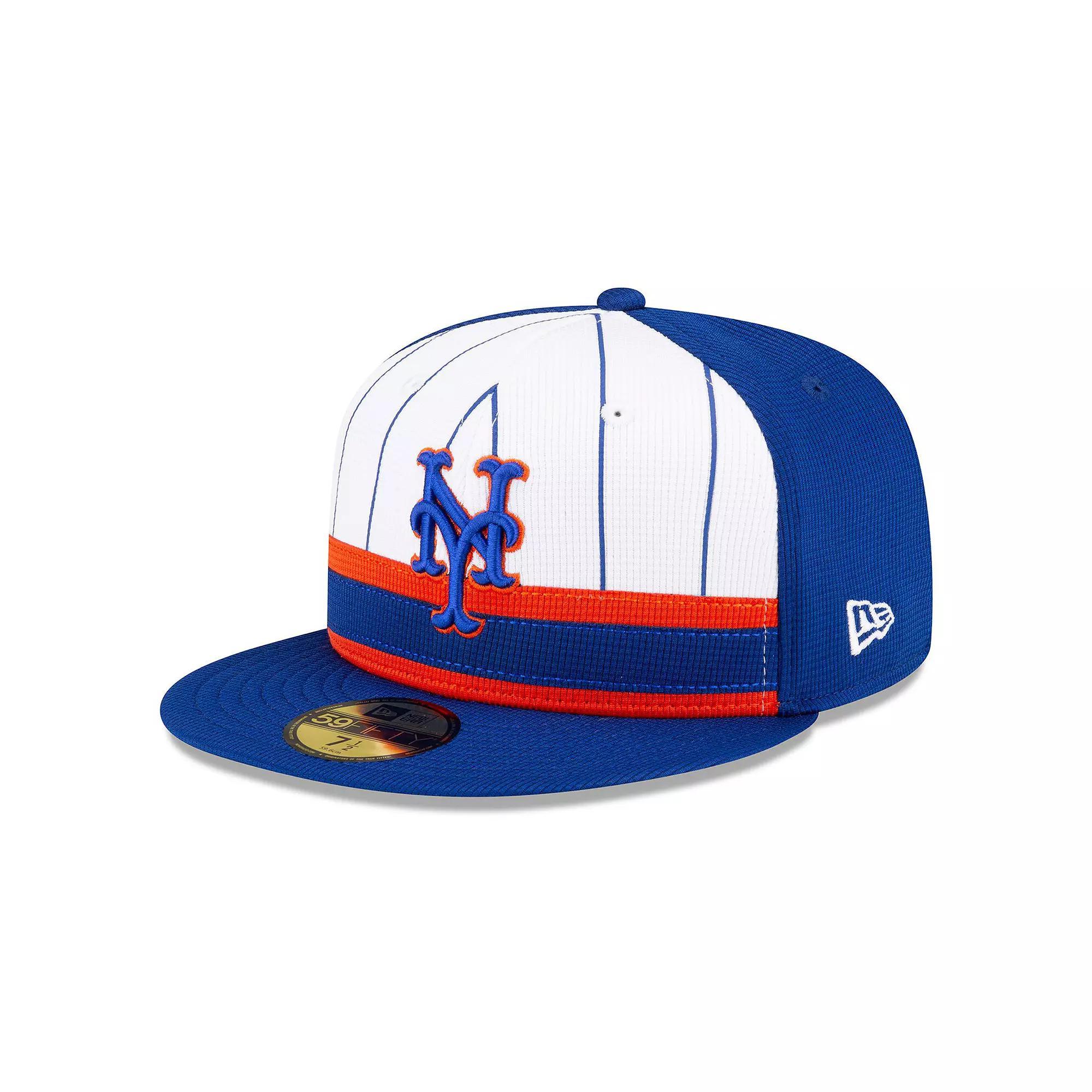 Men's New Era  White New York Mets 2024 Batting Practice 59FIFTY Fitted Hat, Size: 7 3/8 Product Image