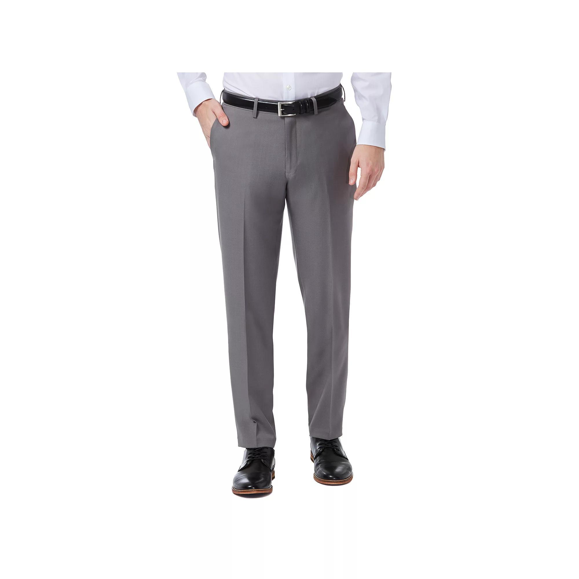 Men’s Haggar® Premium Comfort Flex-Waist Slim-Fit Stretch Flat-Front Dress Pants, Men's, Size: 30 X 32, Gray Product Image