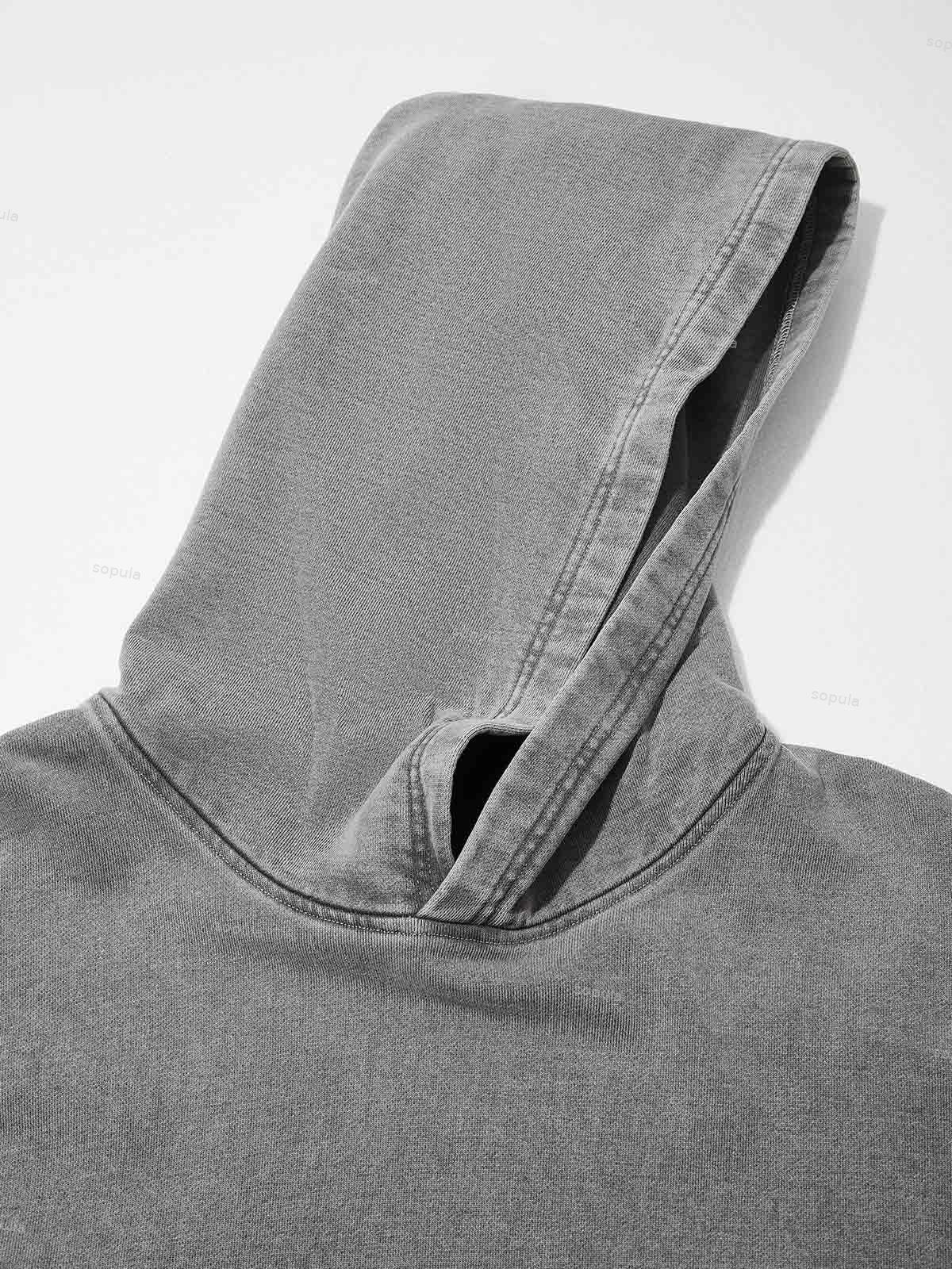 Vintage Jesus Graffiti Graphic God Design Washed Pocket Hoodie Product Image