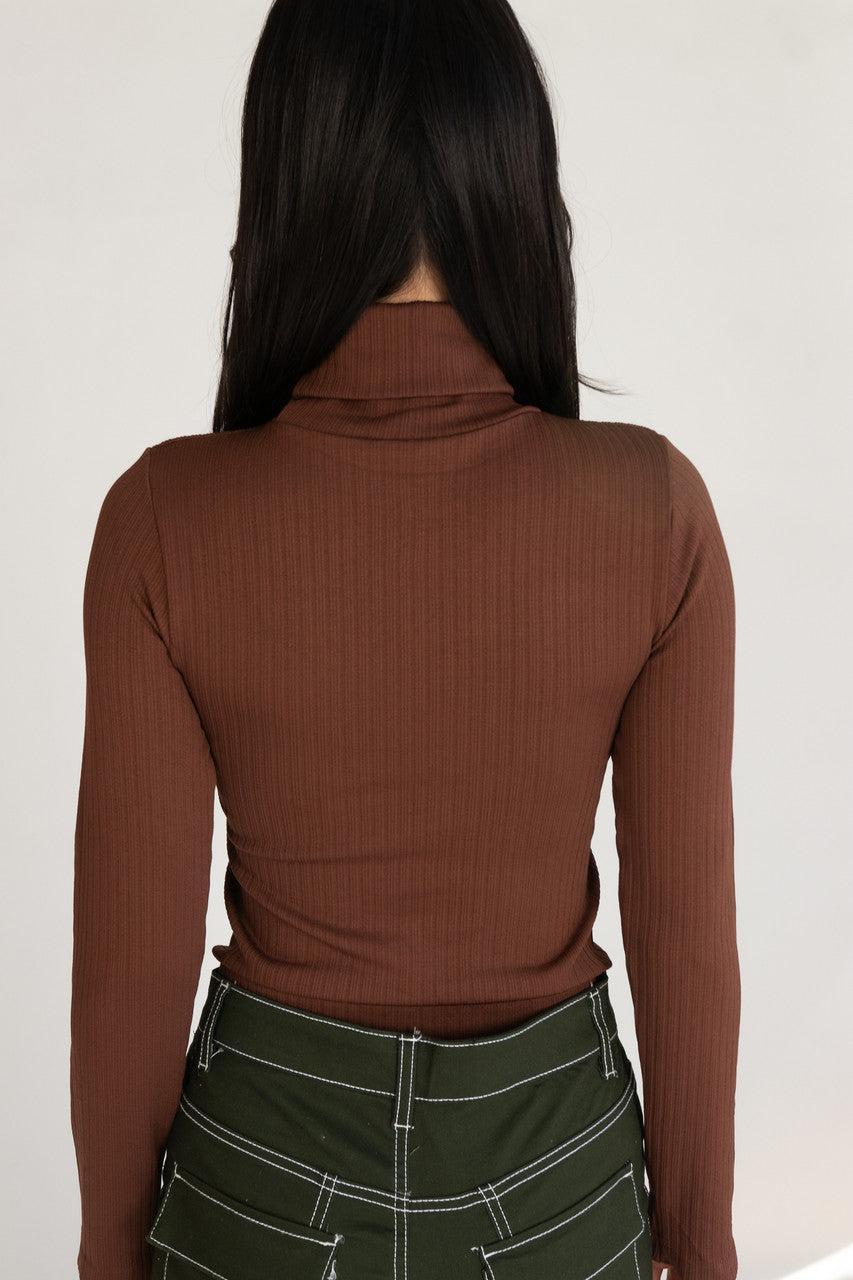 Seamless Ribbed Turtleneck Product Image
