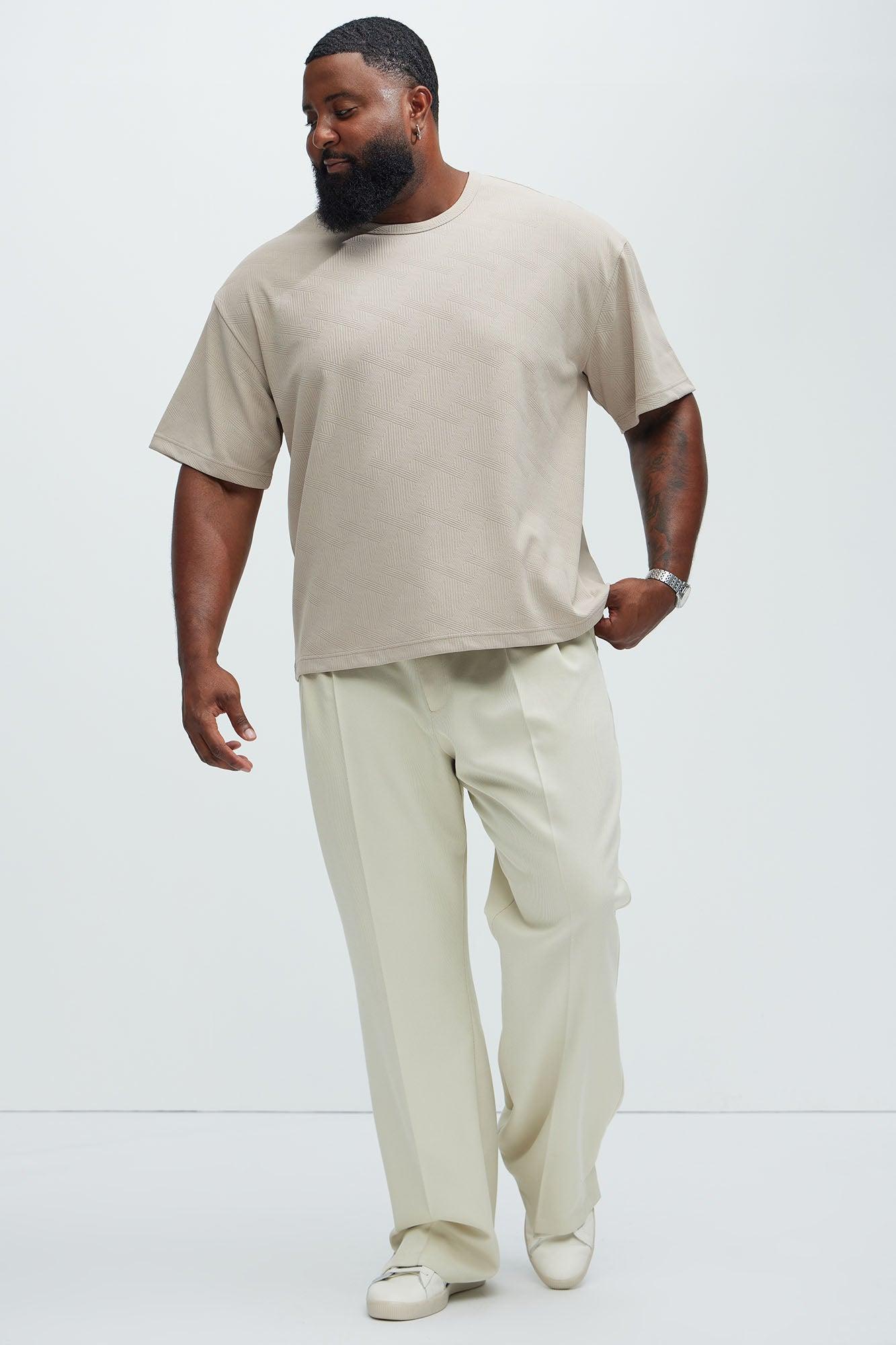 Benji Textured Relaxed Tee - Taupe Product Image