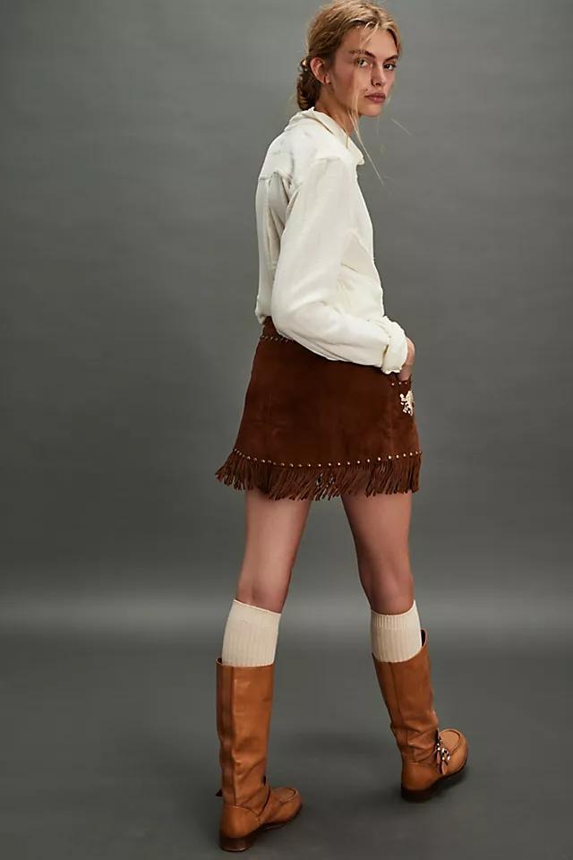 FP x Understated Leather Embroidered Studded Skirt Product Image