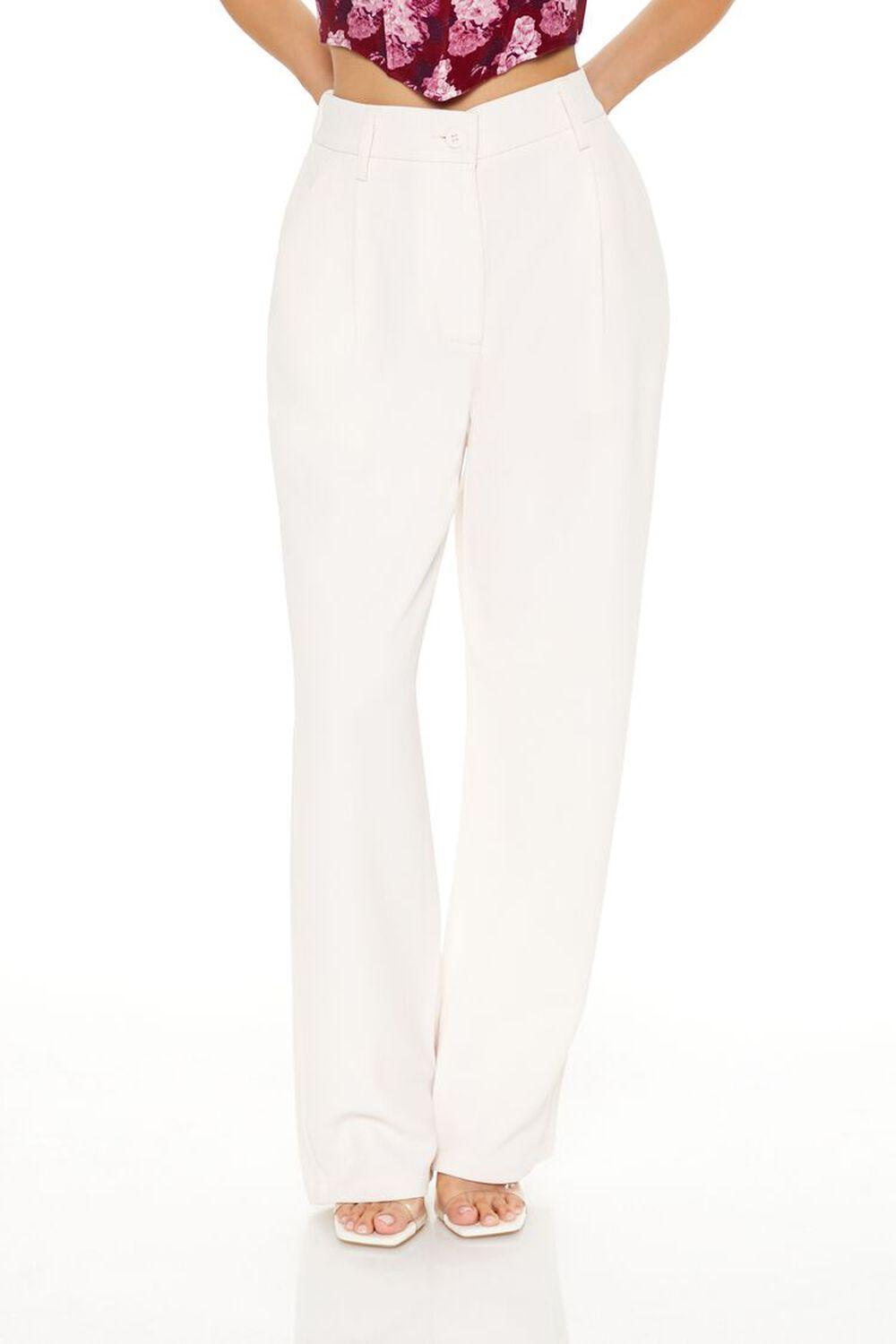 High-Rise Wide-Leg Trouser Pants | Forever 21 Product Image