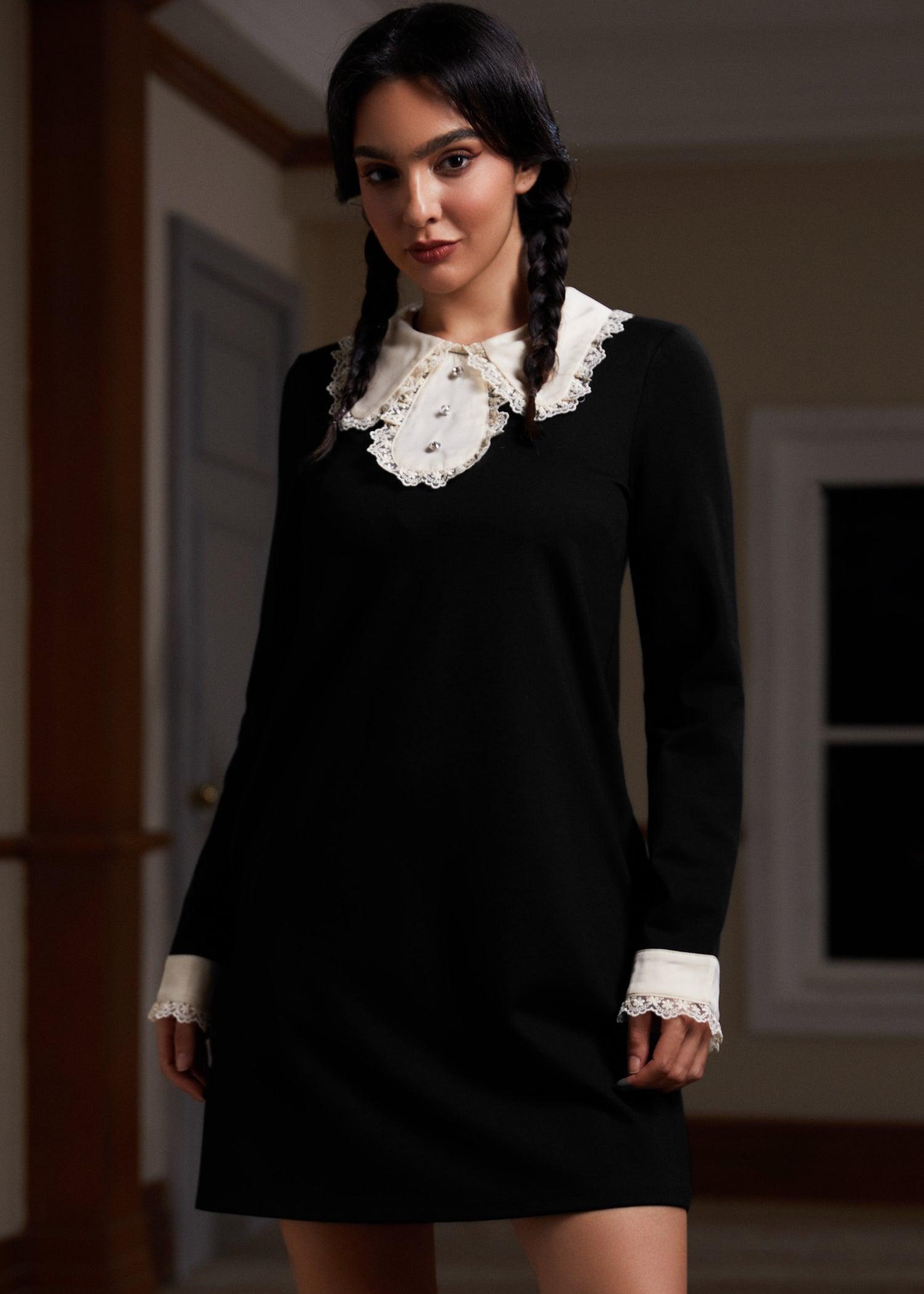 Laced Leaf Shift Dress Product Image