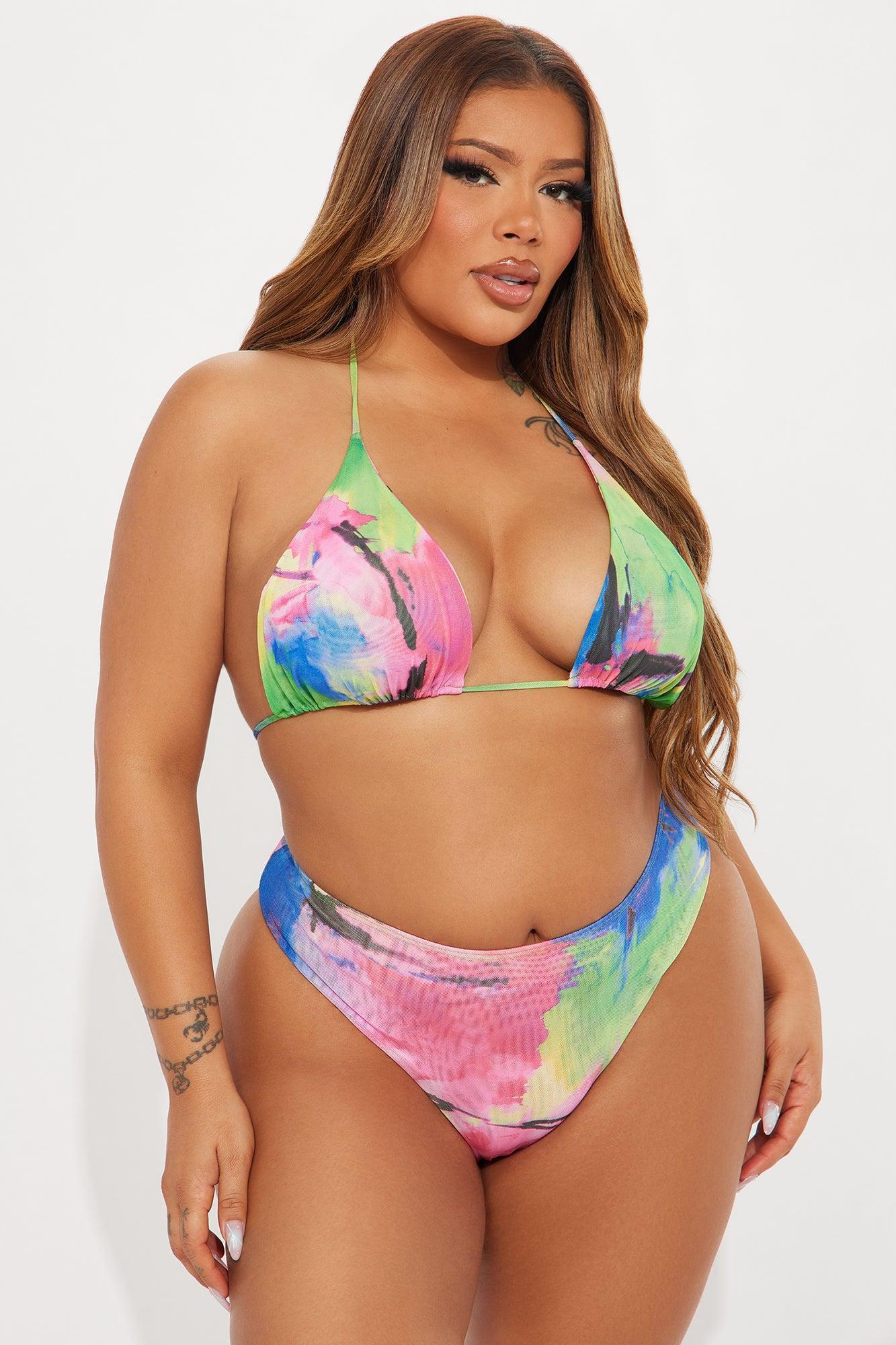 Summers In Tulum Mesh 3 Piece Sunsuit Set - Green/combo Product Image