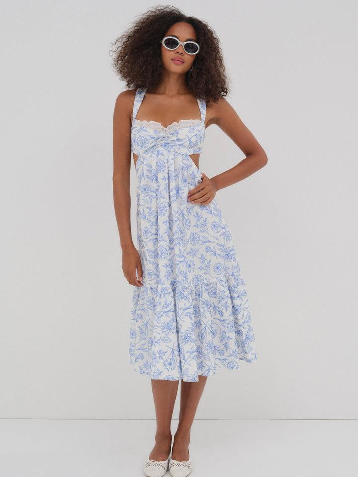 Maisie Midi Dress — Blue Product Image