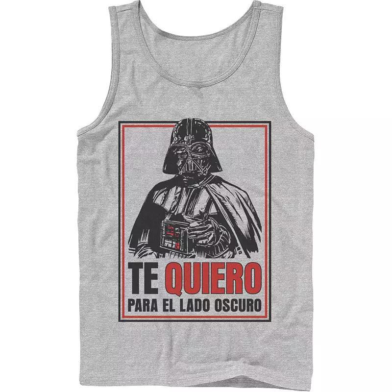 Mens Star Wars Te Quiero Para El Lado Oscuro Tank Top Athletic Grey Product Image