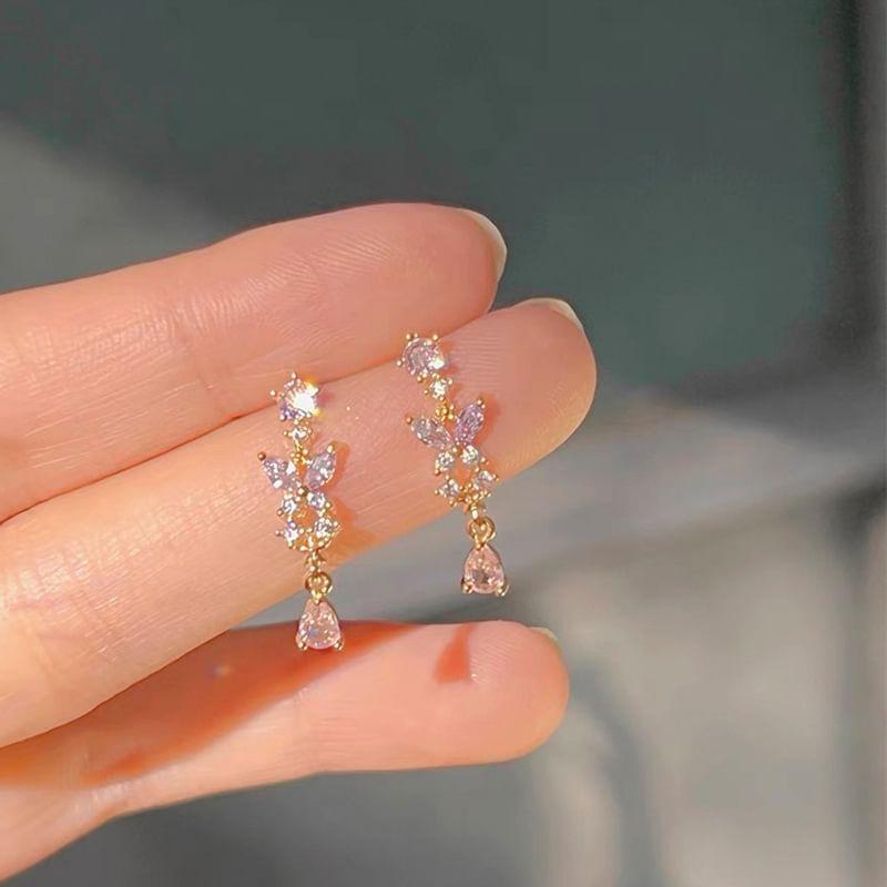 Butterfly Rhinestone Earrings Product Image