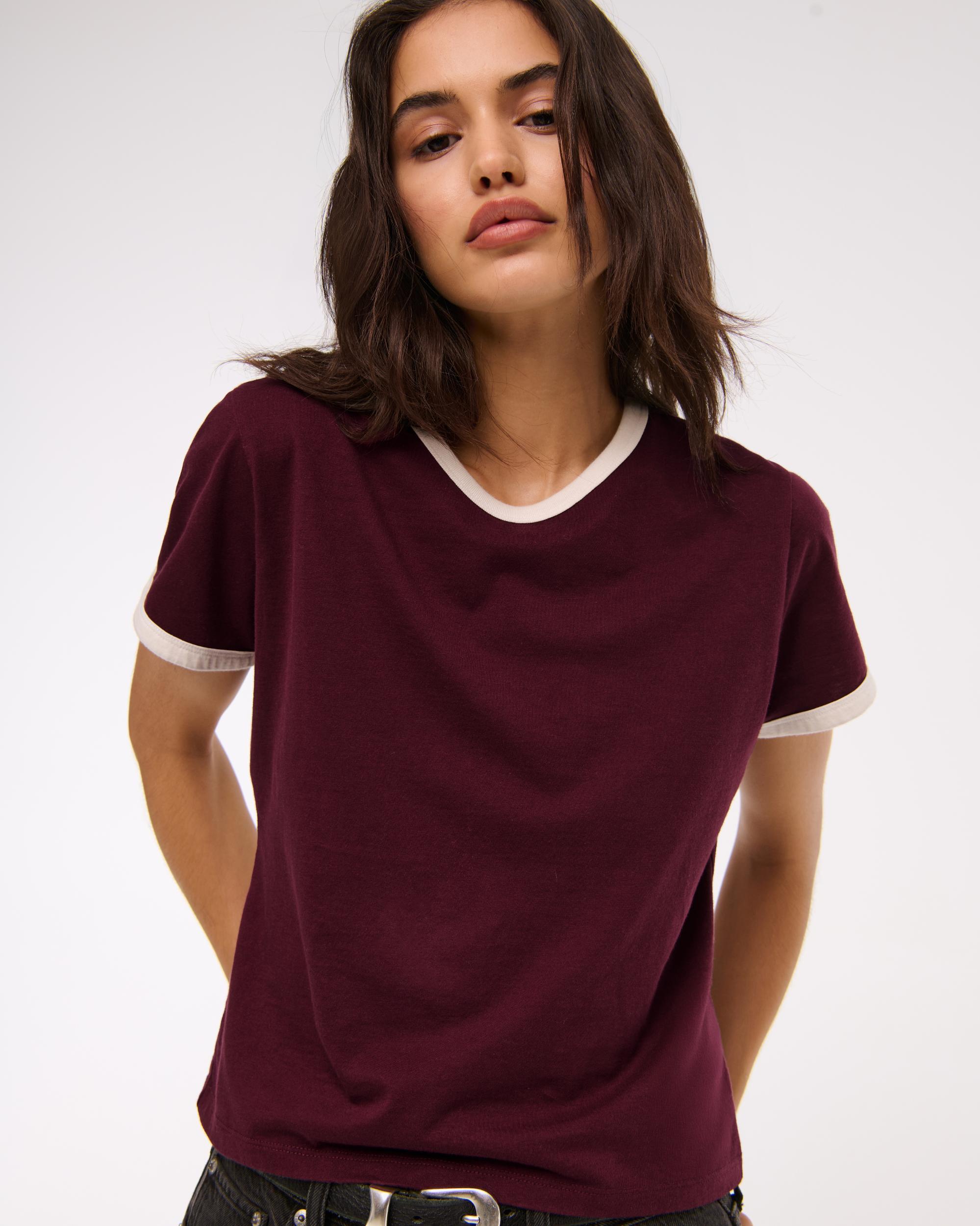 Essential Polished Body-Skimming Tee Product Image