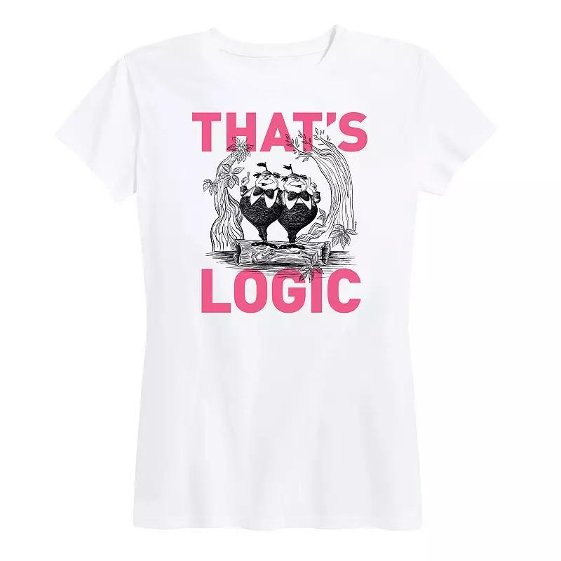 Disneys Alice in Wonderland Womens Thats Logic Graphic Tee, Girls Product Image