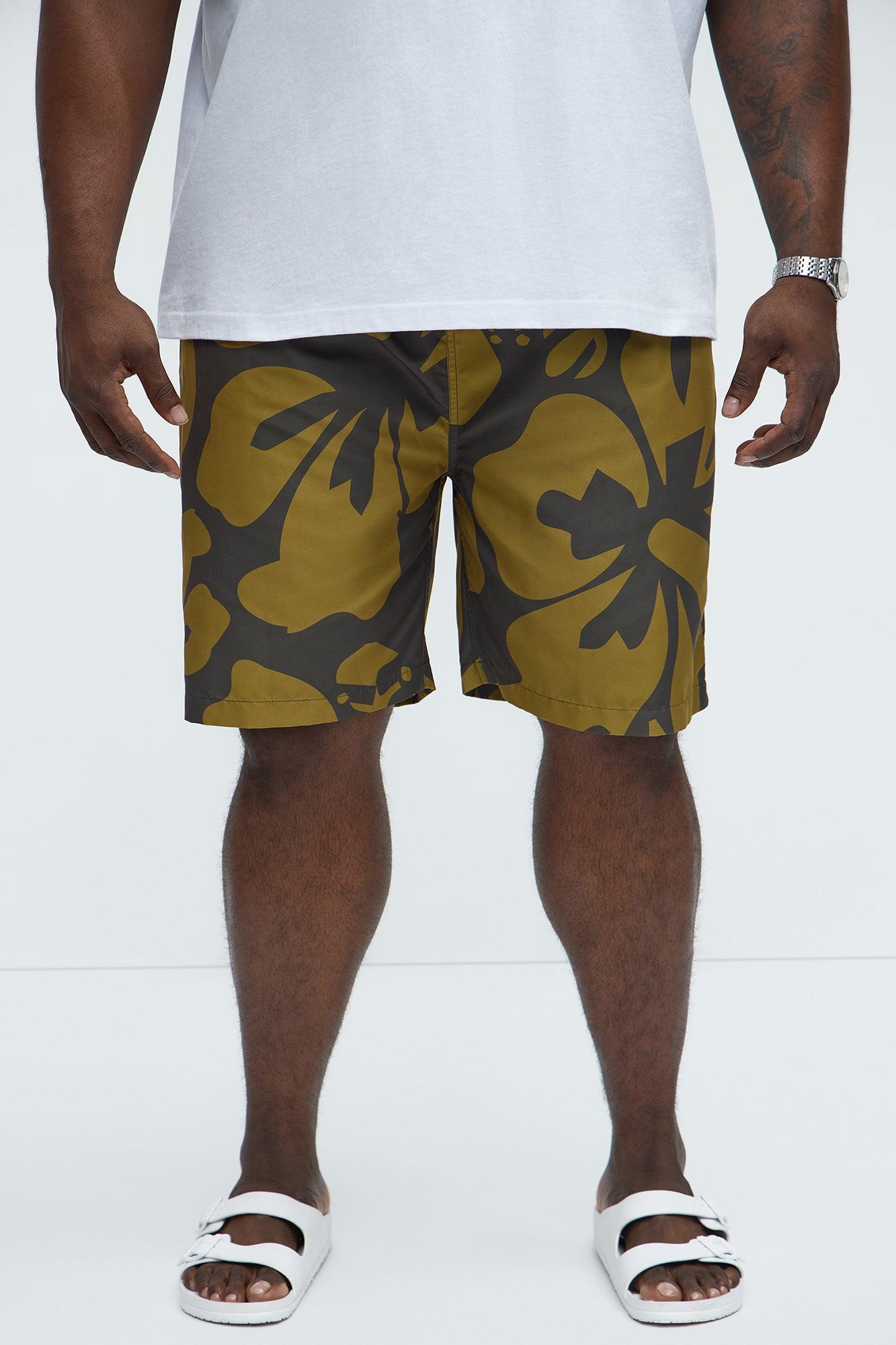 Island Flower Relaxed Short - Brown Combo Product Image