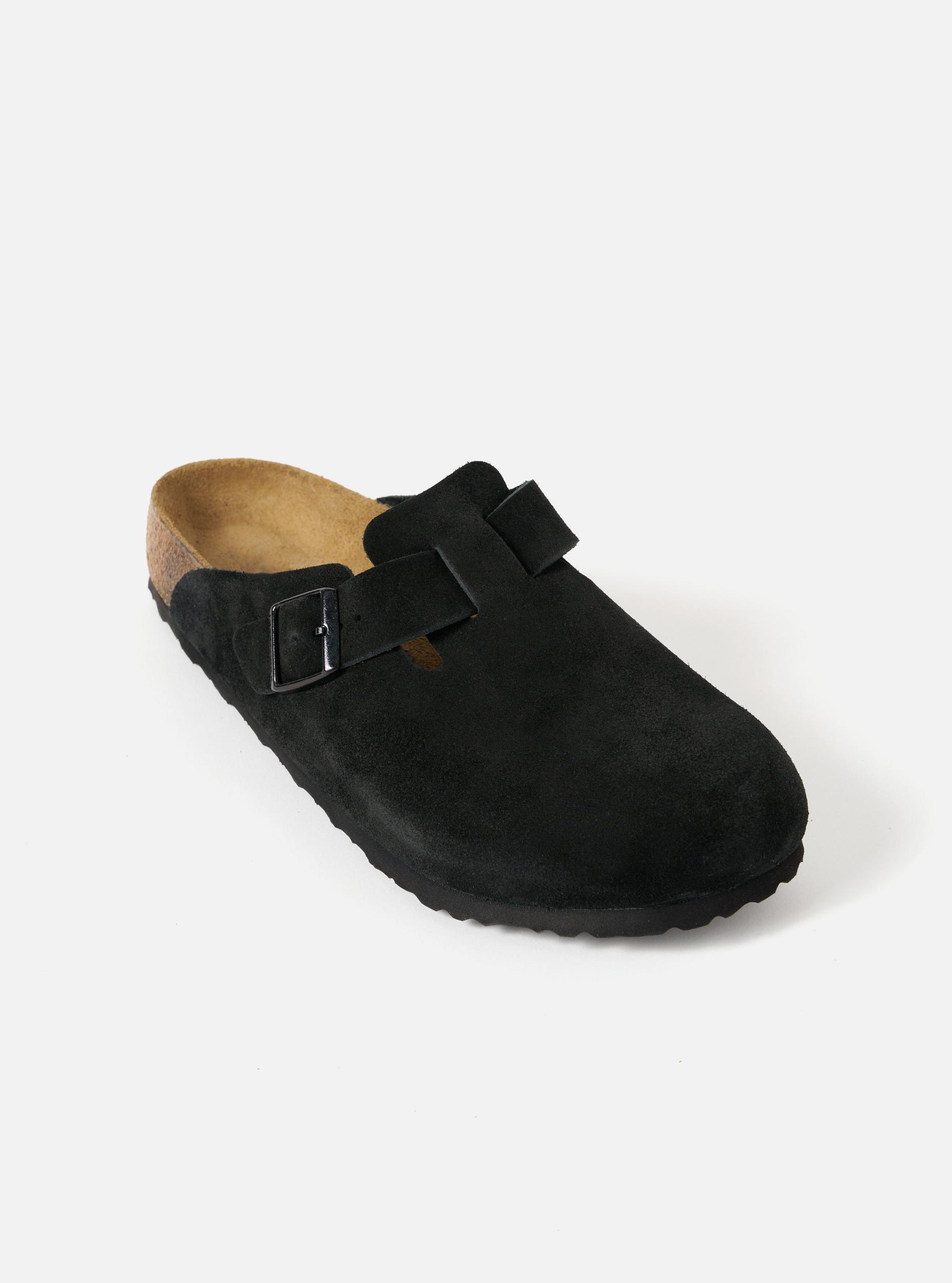 Birkenstock Boston in Black Suede Leather Product Image