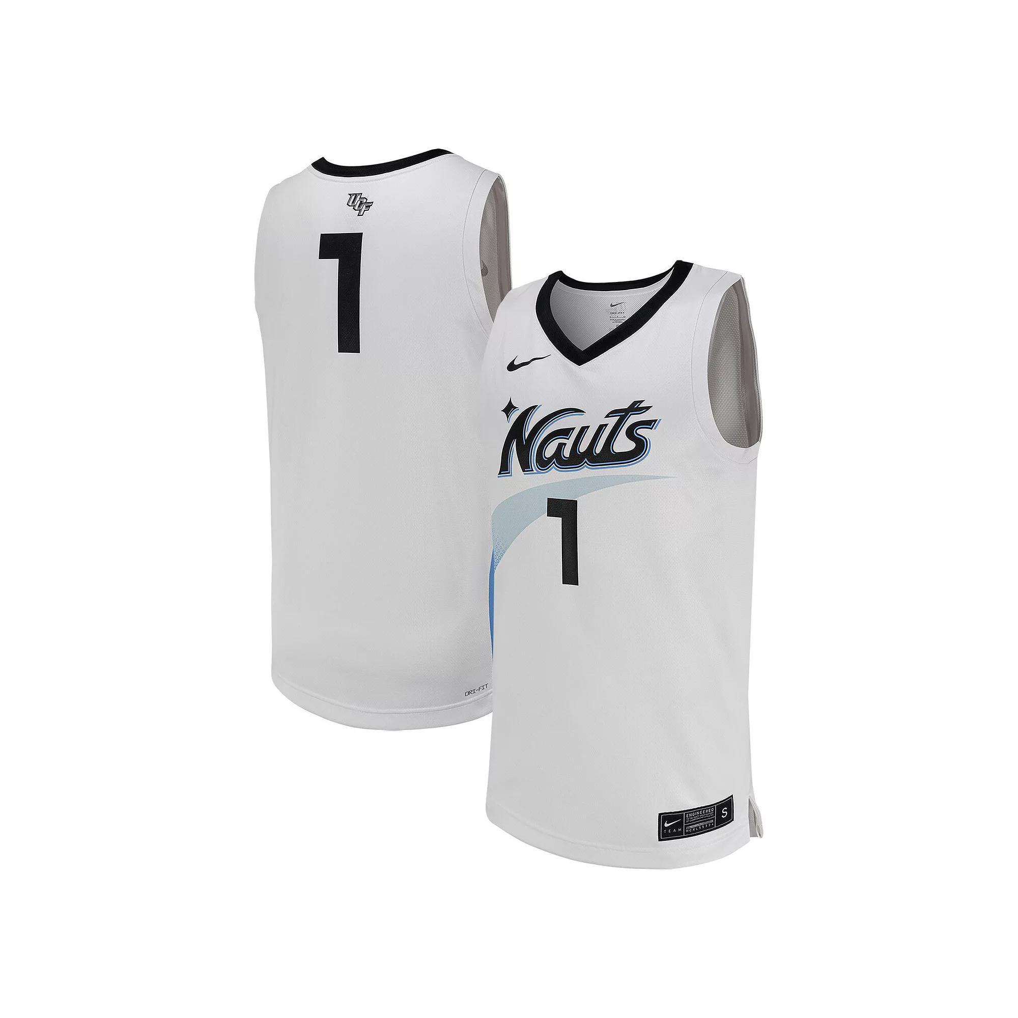 Men's Nike #1 White UCF Knights Replica Basketball Jersey,  Product Image