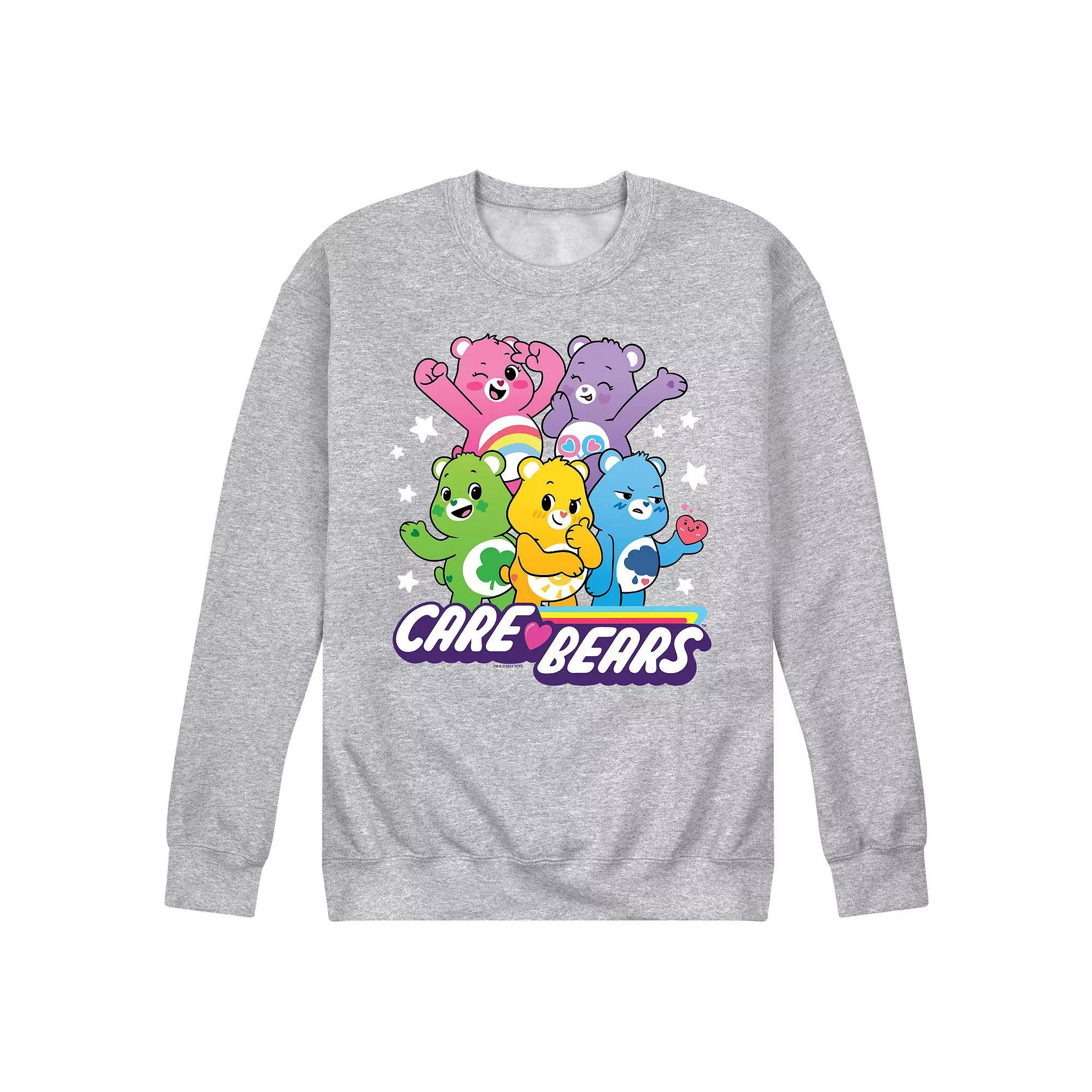 Men's Care Bears Unlock The Magic Group Fleece Sweatshirt, Size: Large, Pink Product Image