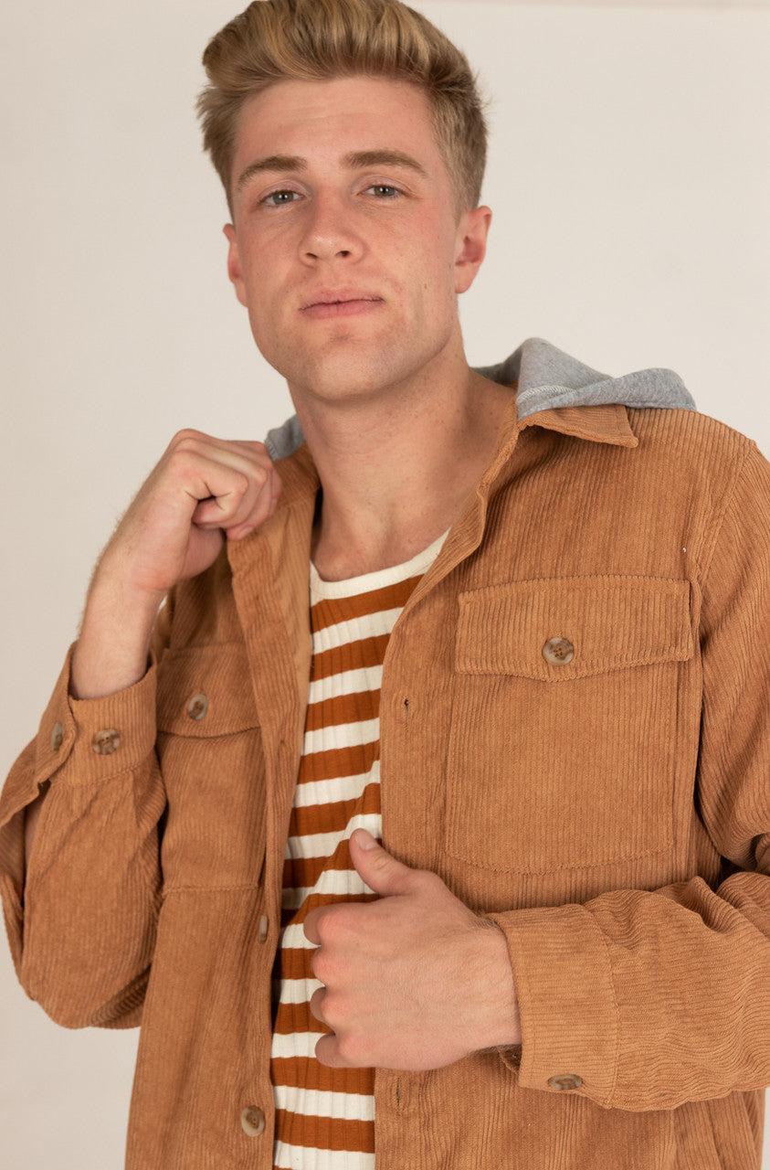 Hooded Corduroy Shacket Product Image