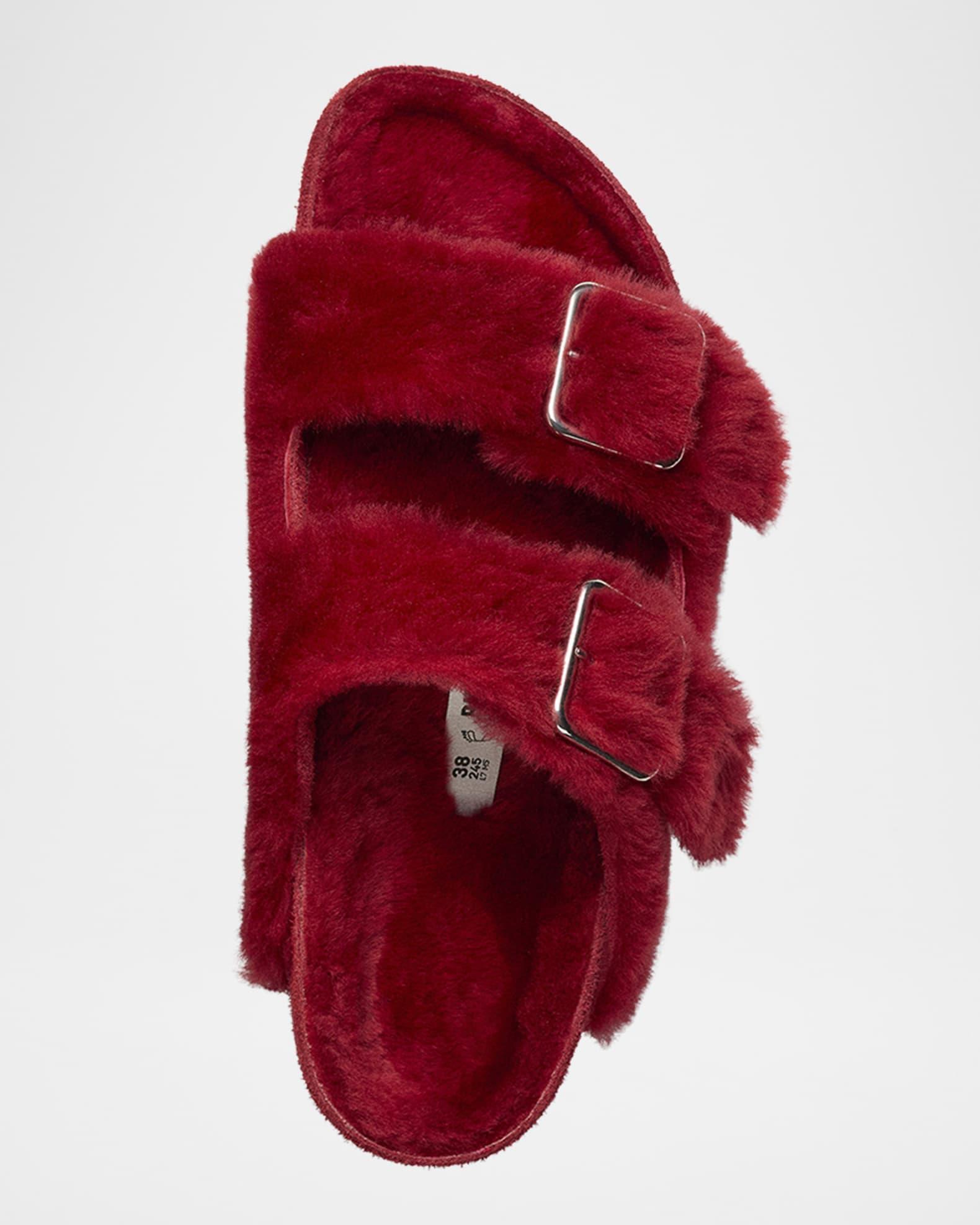 Arizona Shearling Dual-Buckle Slide Sandals Product Image