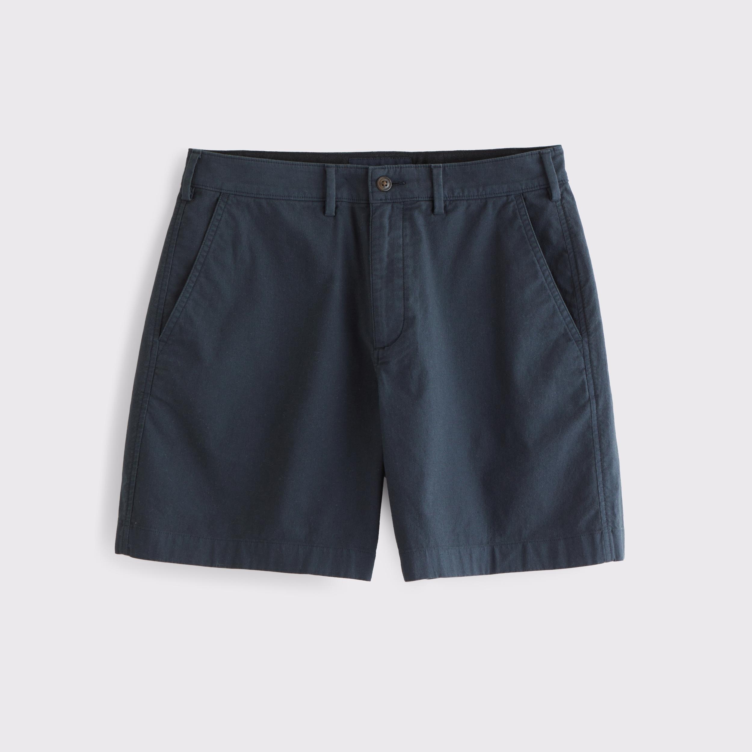 Linen-Blend Plainfront Short Product Image