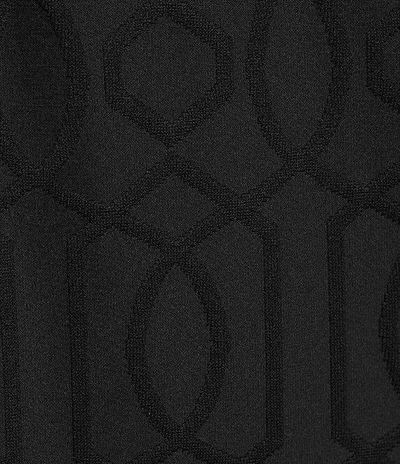 Jude Connally Kerry Jacquard Grand Links Split V-Neck 3/4 Sleeve Shift Dress Product Image