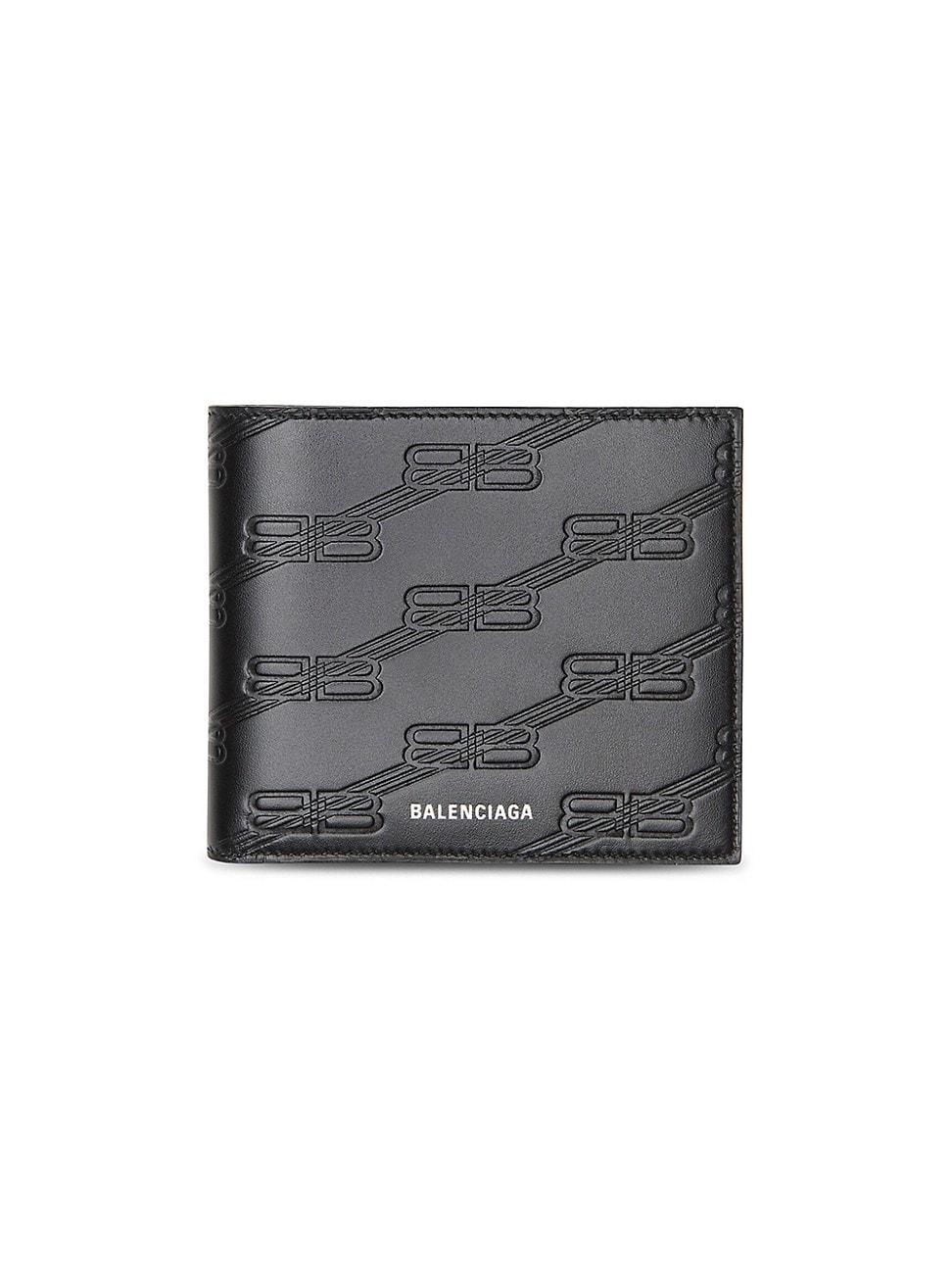 Mens Embossed Monogram Square Folded Wallet in Box Product Image