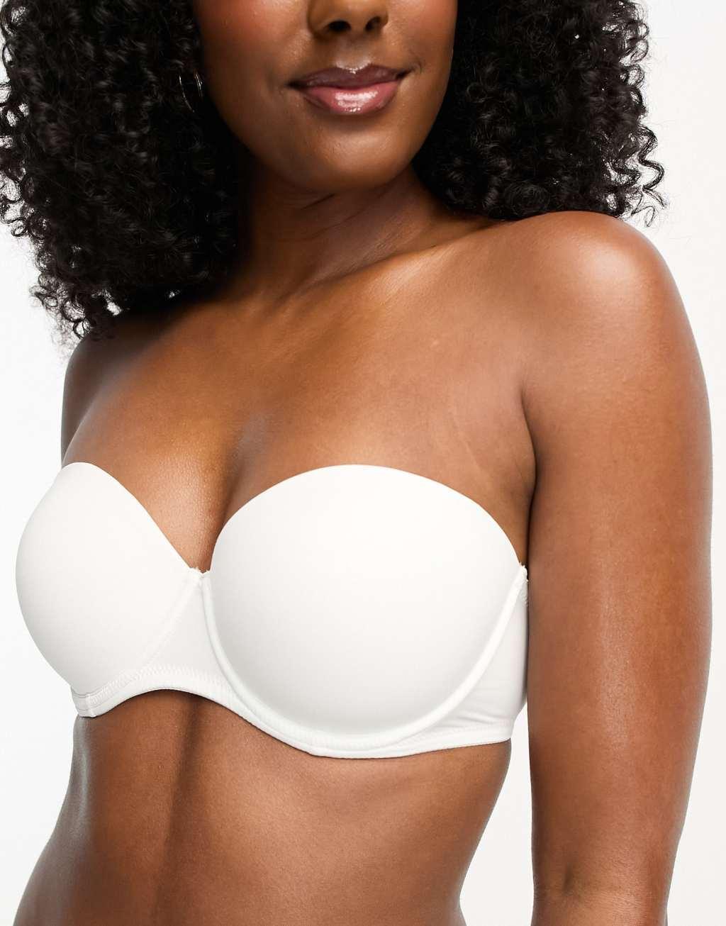 ASOS DESIGN microfiber moulded multiway strapless bra Product Image