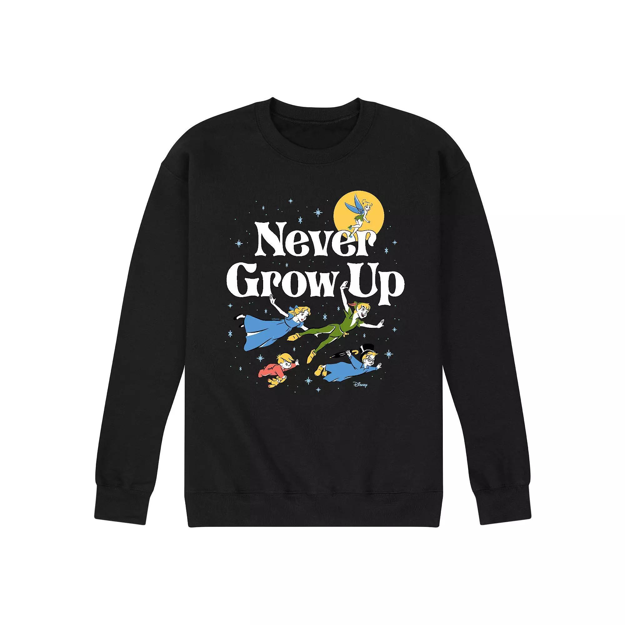 Disney's Peter Pan Men's Never Grow Up Fleece Sweatshirt,  Product Image