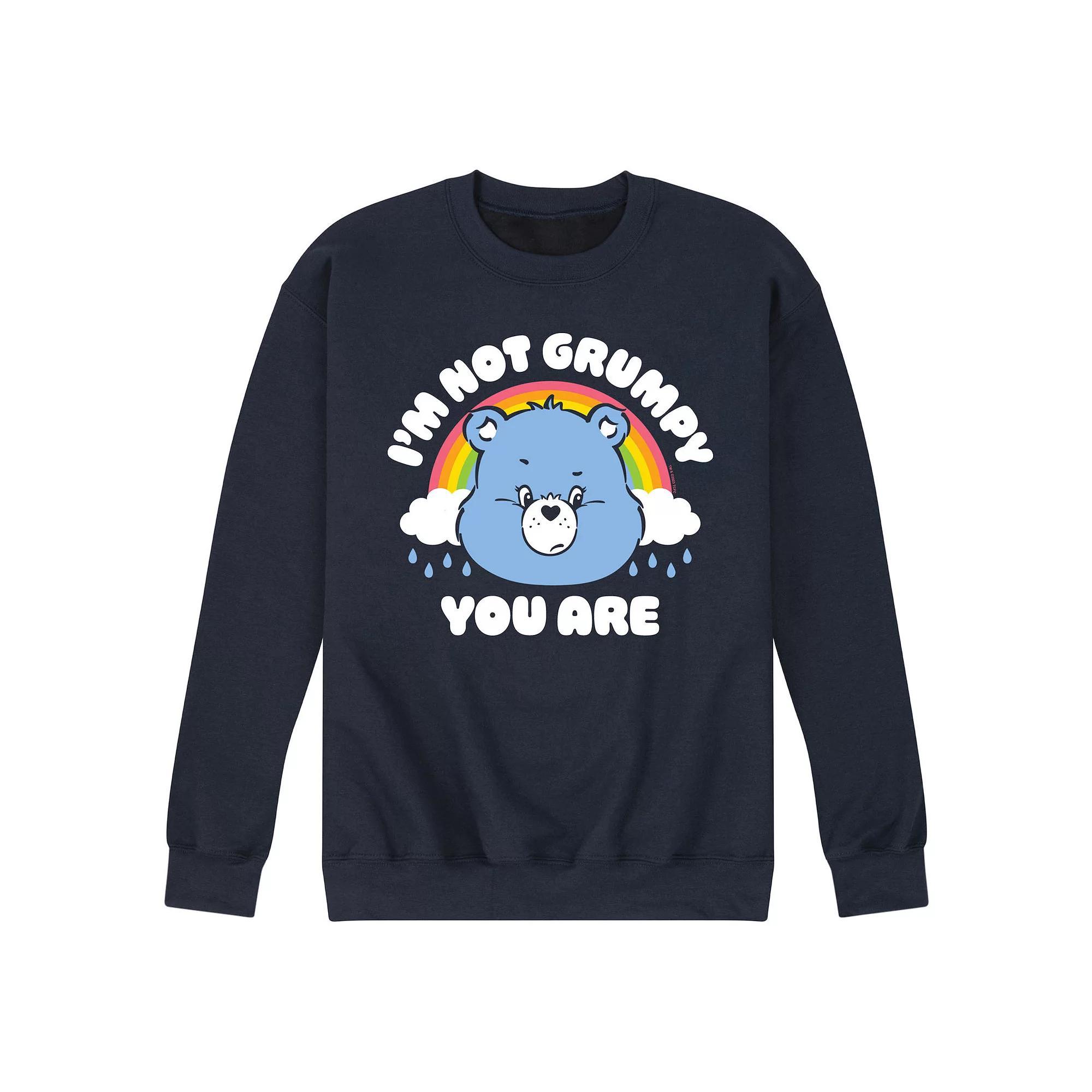 Men's Care Bears I'm Not Grumpy Fleece Sweatshirt,  Product Image